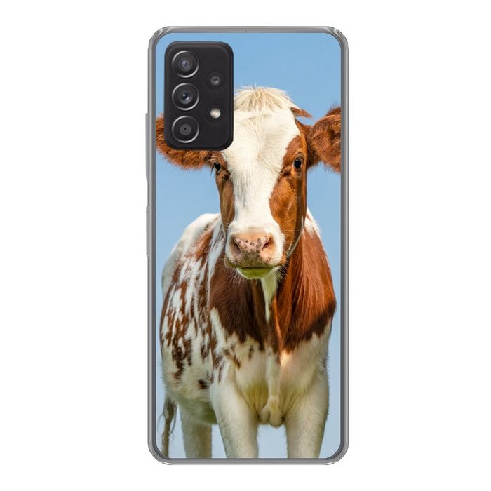 MuchoWow Handyhülle Kühe - Himmel - Tiere - Bauernhof - Porträt Handyhülle Telefonhülle Samsung Galaxy A33