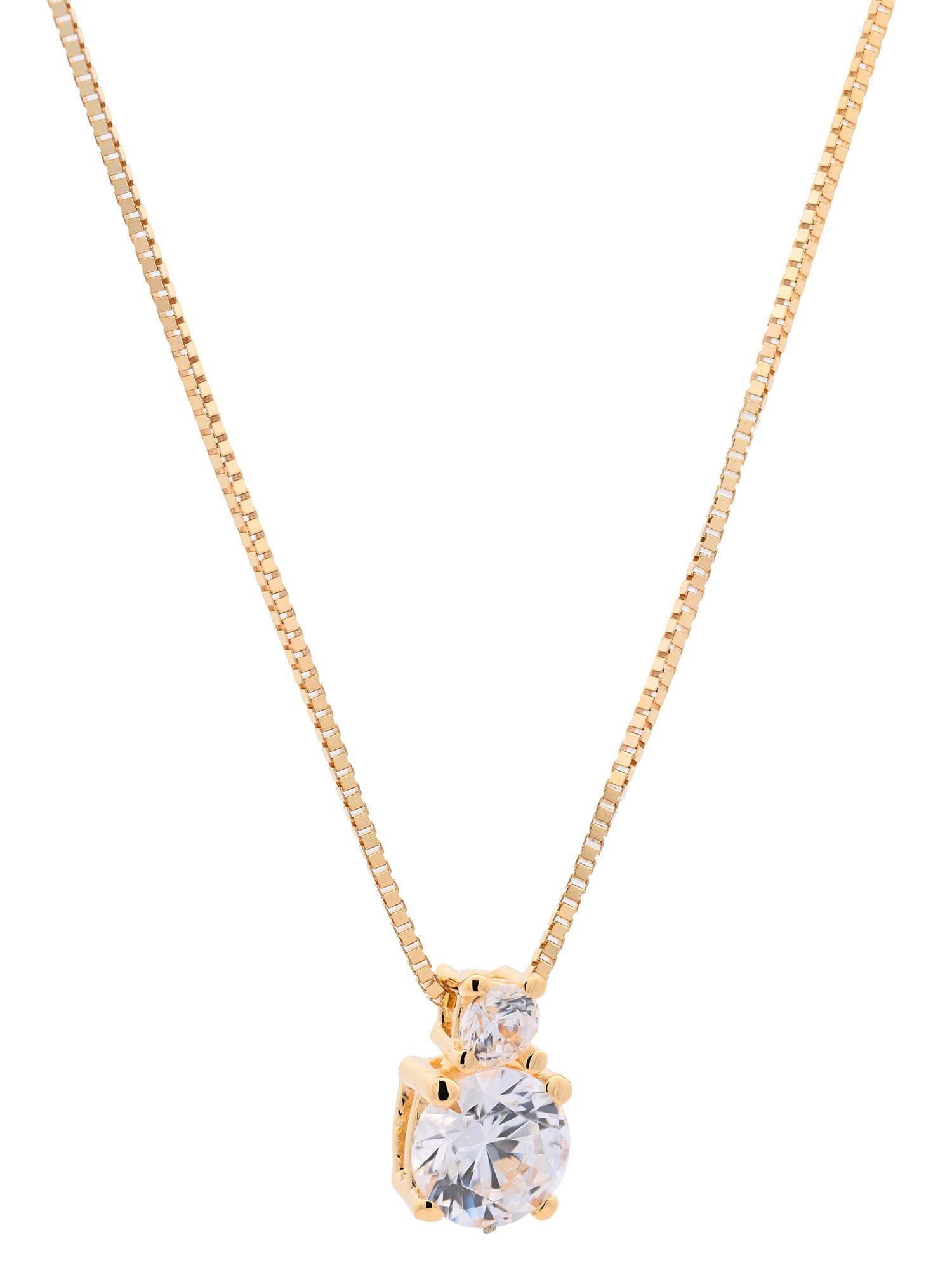 Goldkette Goldkette Collier Kette Halskette Zirkonia massiv 375-9 Karat Gold