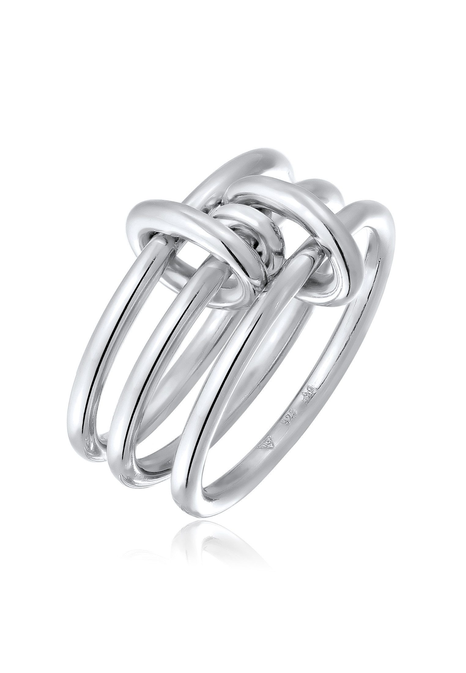 Fingerring Bandring Stapellook 925 Sterling Silber