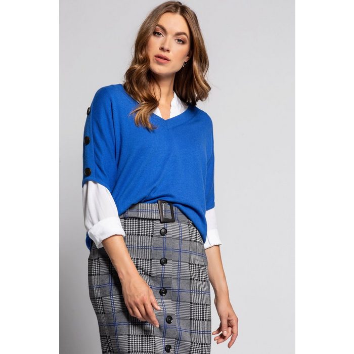 Gina Laura Pullunder Pullover Identity Jersey oversized Schulterknöpfe