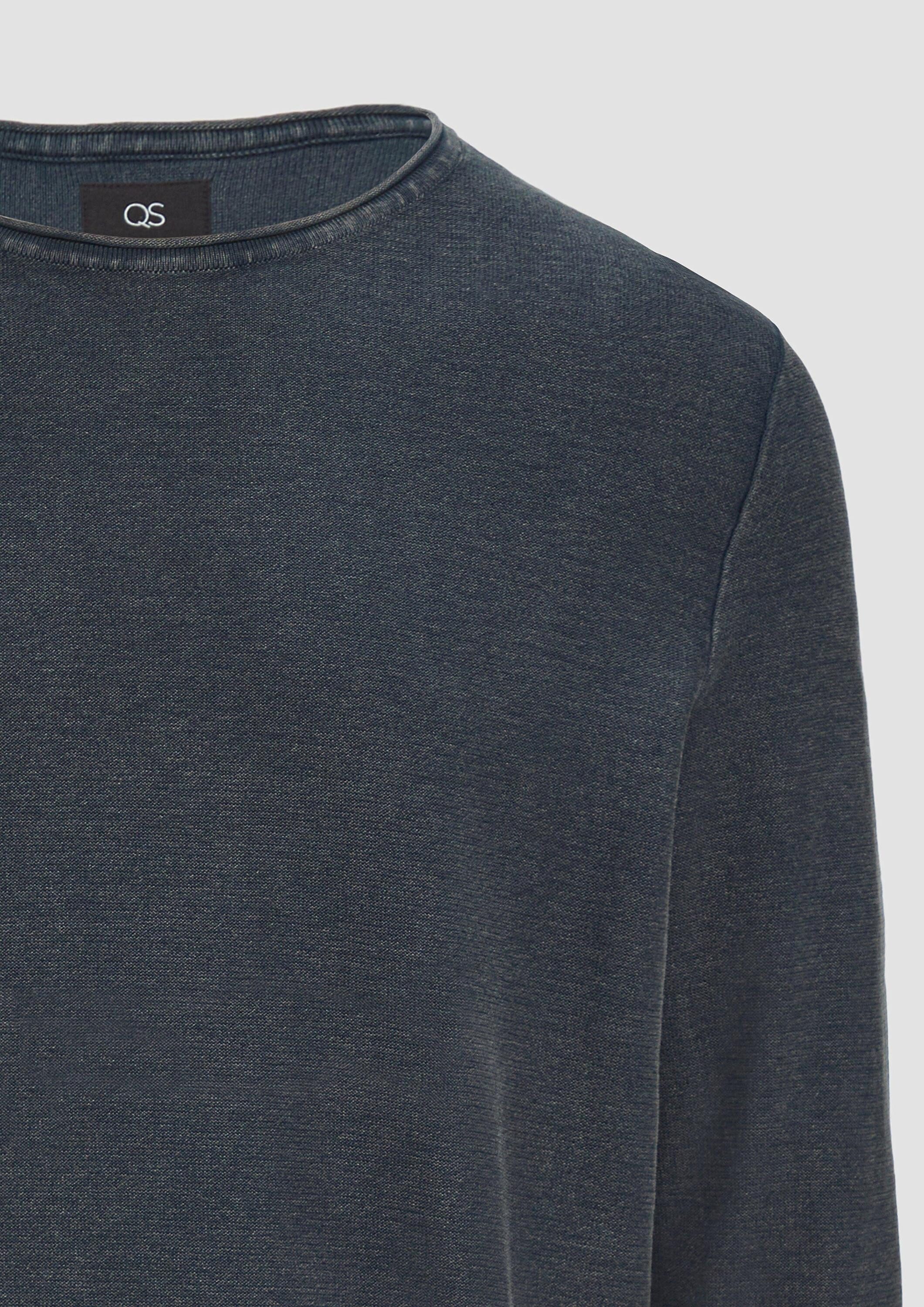 QS Longpullover Strickpullover Gewaschener Strickpullover