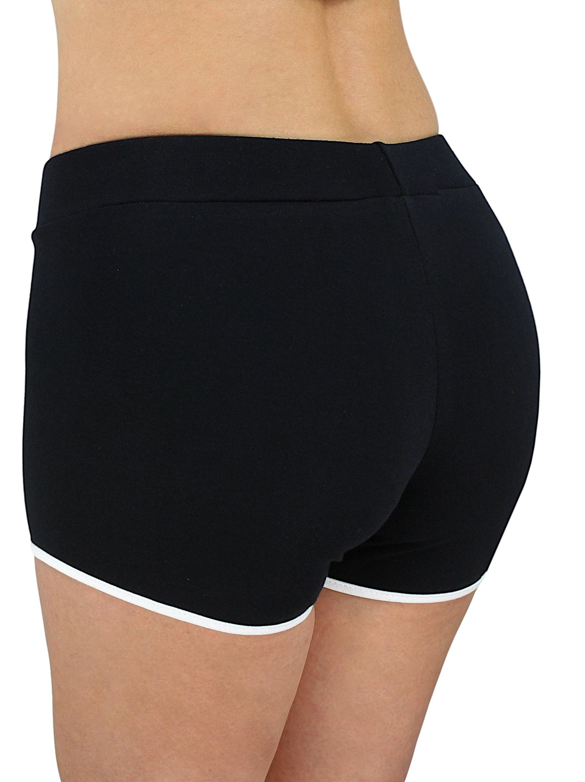 Alkato Yogashorts Alkato Damen Shorts mit Hohem Bund Hotpants Radlerhose Long Shorts