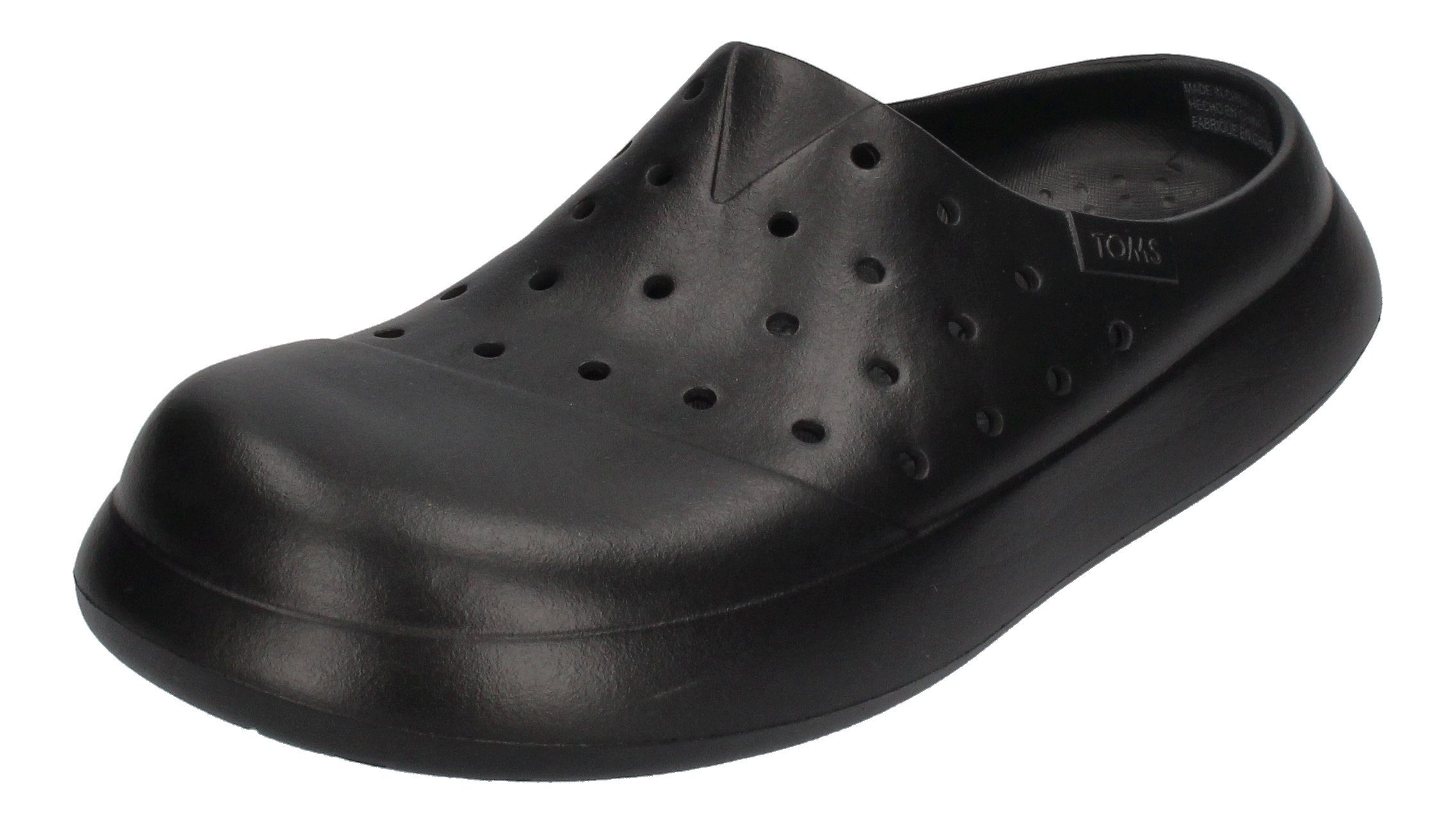 MULE 10017955 Black ALPARGATA TOMS Keilpantolette MOLDED MALLOW