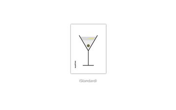 MOTIVISSO Poster Martini im Glas (Bauhaus-Style)