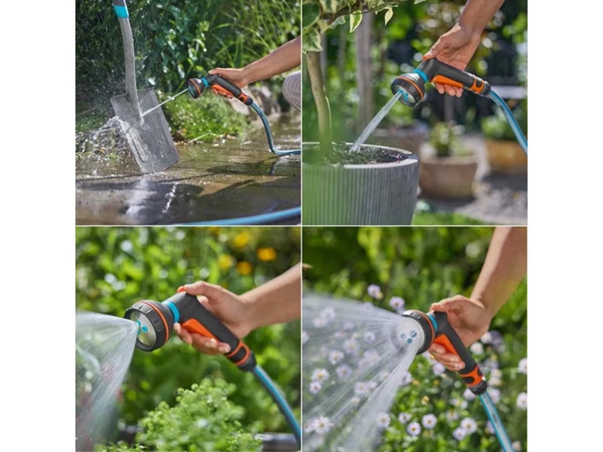GARDENA Multifunktionsbrause Starter Set, vier verschiedene Sprühbilder, UV-beständig