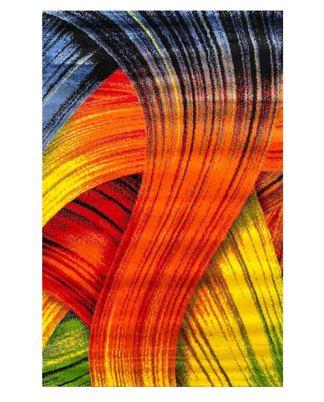 Vimoda Teppich Kurzflor Bunt Teppichwohnzimmer Patchwork Wellen, Rechteckig günstig online kaufen