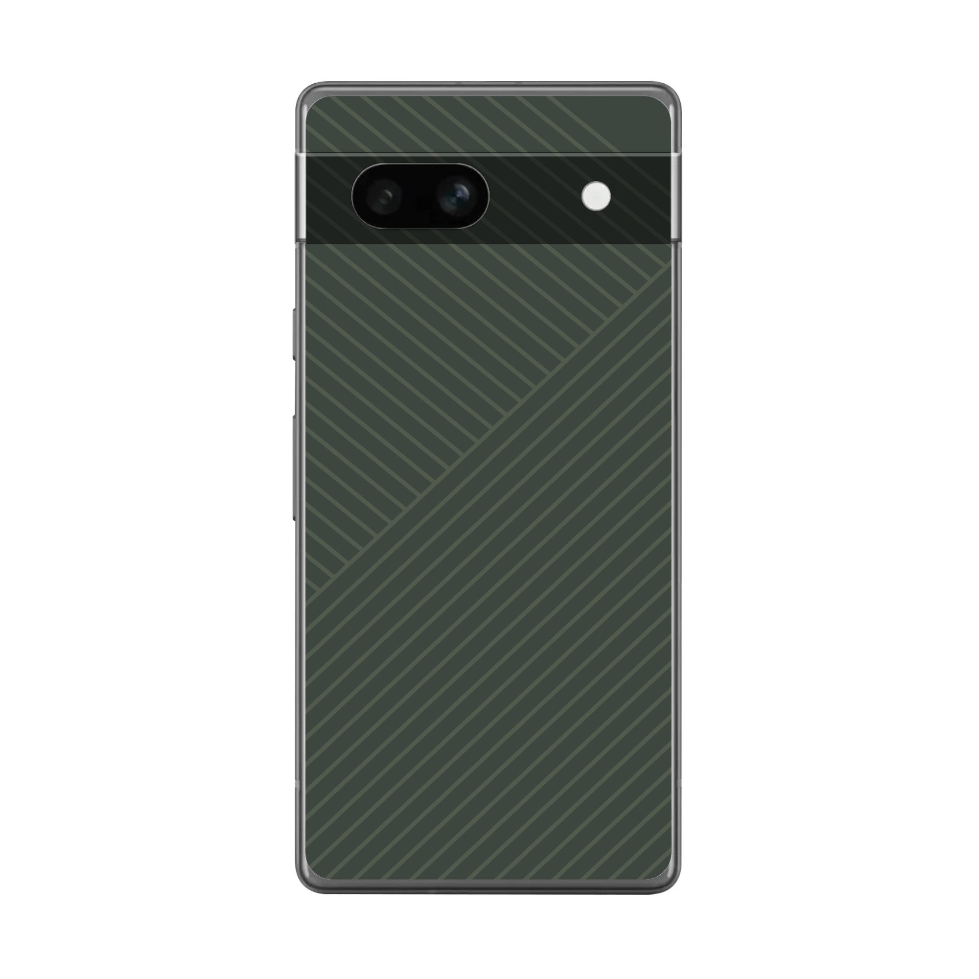 MuchoWow Handyhülle für Google Pixel 7a Linien - Abstrakt - Grün - Minimalistisch, Handy Case, Silikon, Bumper Case Dünn