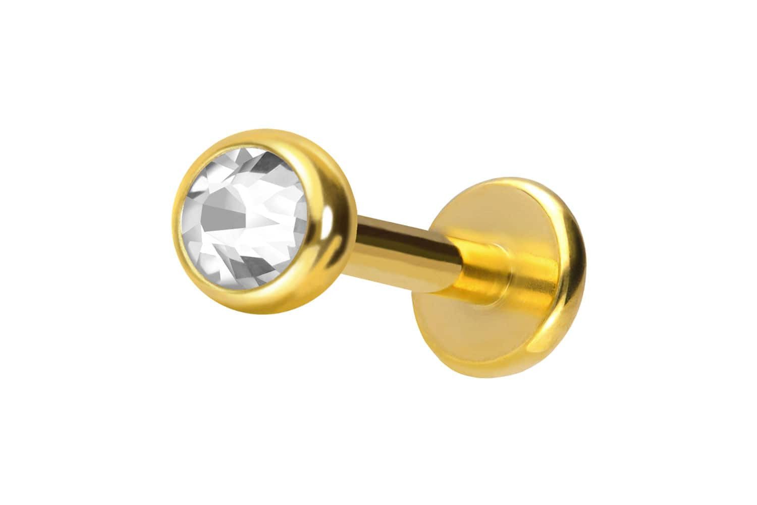 PIERCINGLINE Piercing-Set Chirurgenstahl Labret KRISTALL (Labrets, 1-tlg)