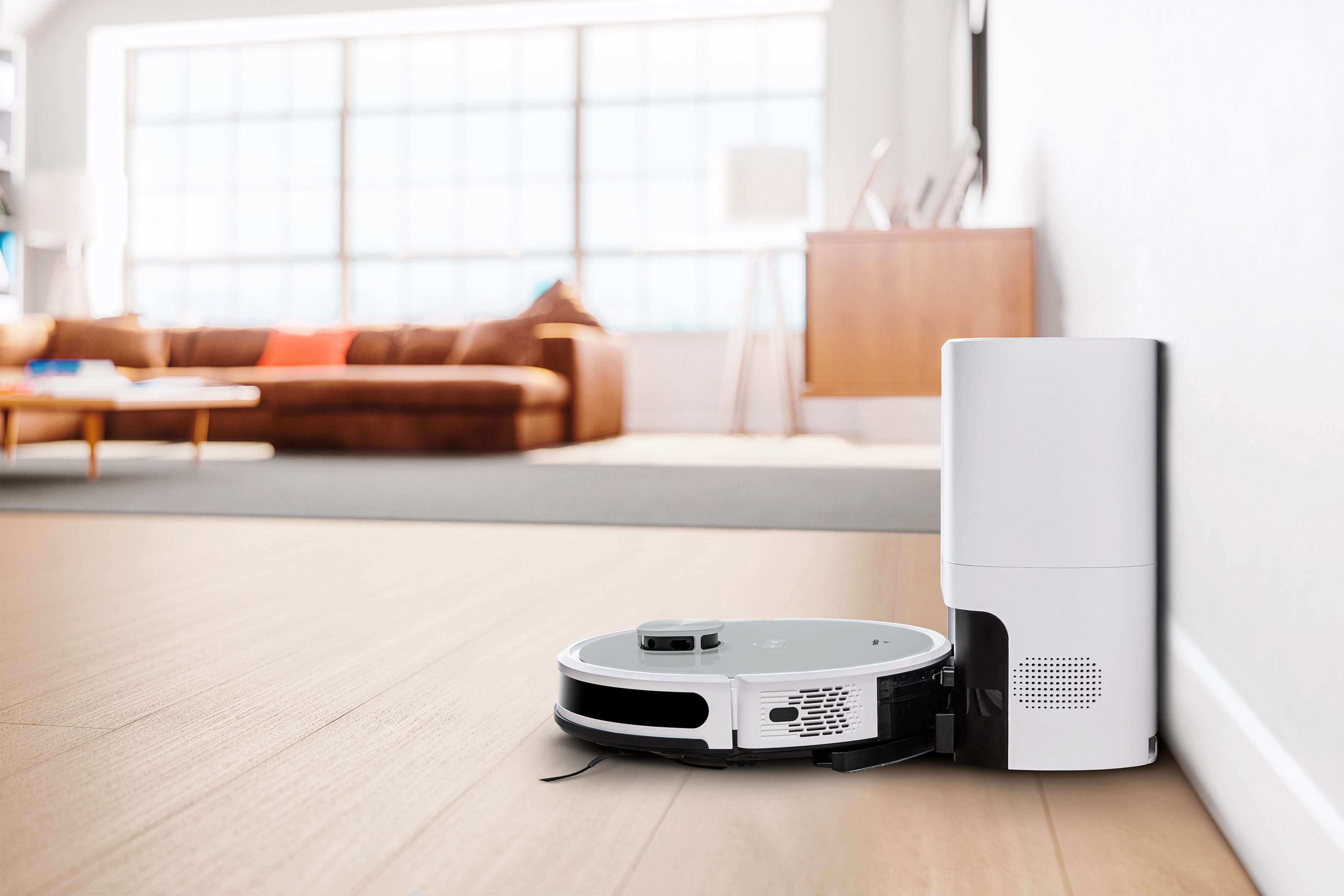 Medion® Saugroboter mit Wischfunktion X21 SW+ (MD 11500), Lasernavigation, App- und Sprachsteuerung, raumspezifische Reinigung, Verbotszonen