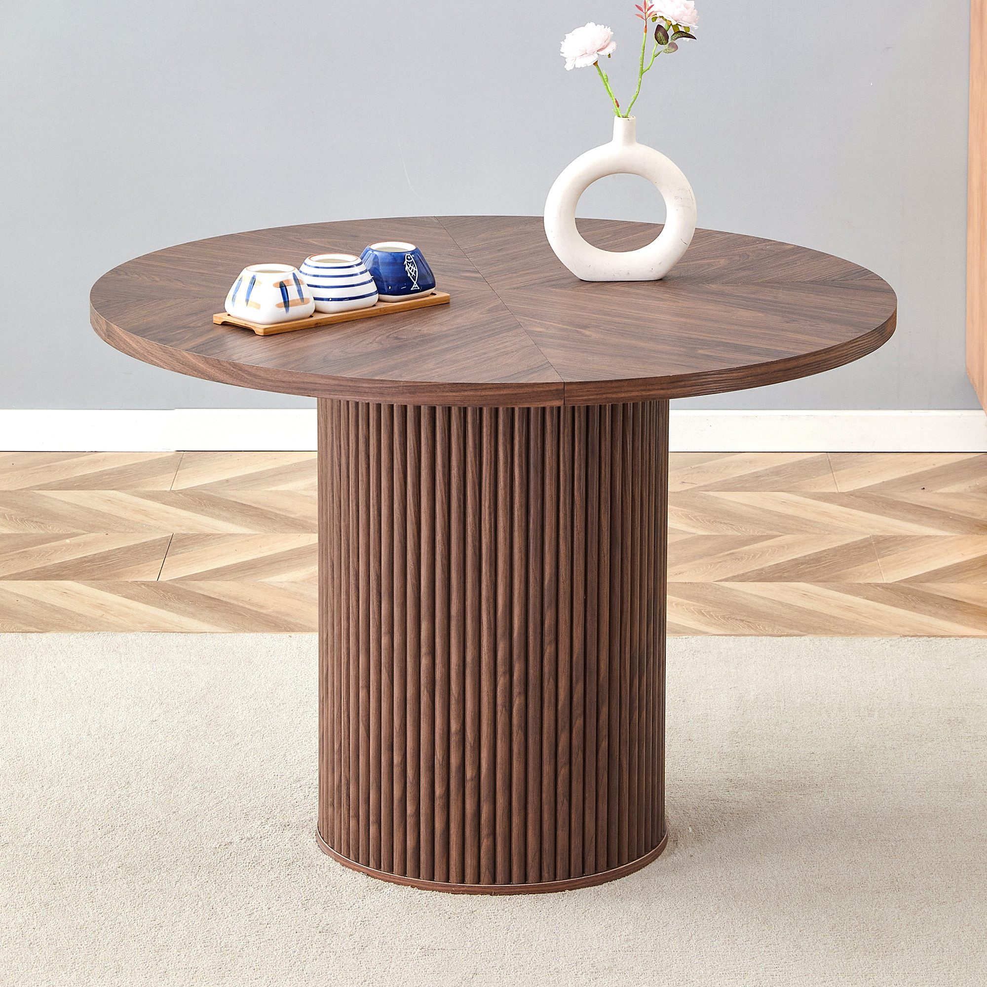 i@home Esstisch Runder Esstisch, 100*100*76cm (1 Tisch), Tischplatte mit Ho günstig online kaufen