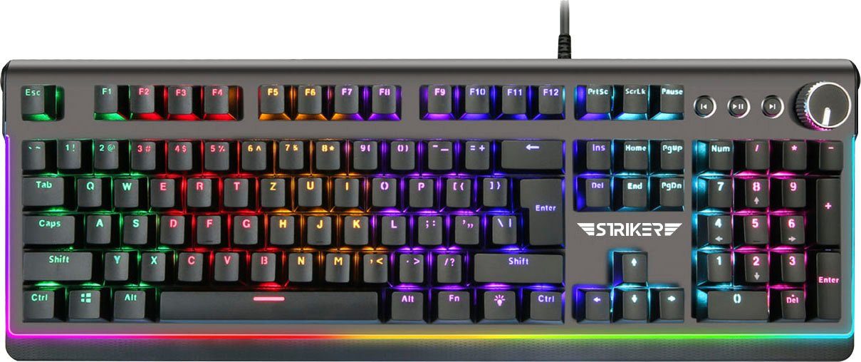 Hyrican »Striker ST-MK91 (Red Switches, mechanisch, Anti-Ghosting,  Funktionstasten, Multimedia-Tasten, Lautstärkeregler, RGB)« Gaming-Tastatur  online kaufen | OTTO