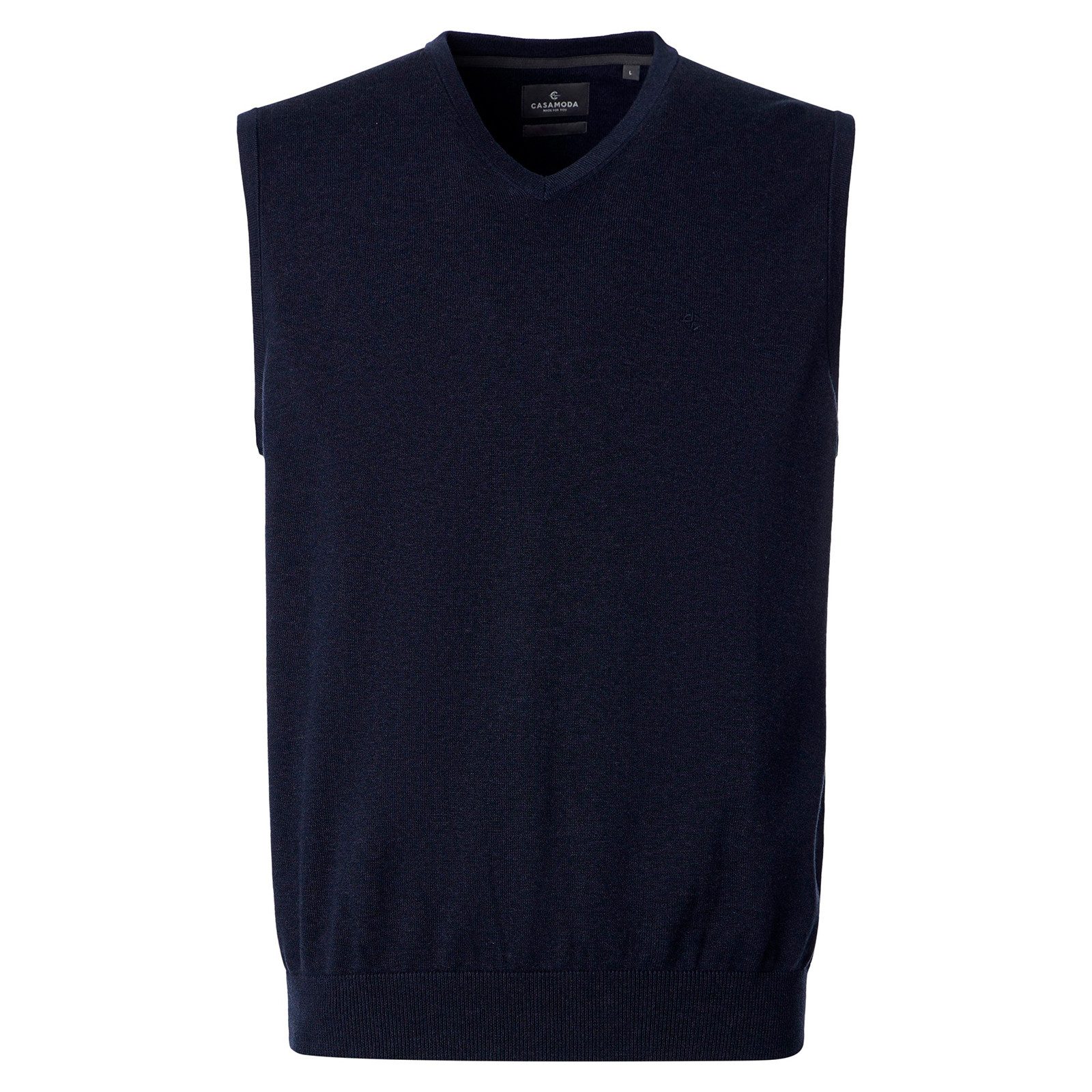 CASAMODA Pullunder CasaModa XXL Strickpullunder navy melange V-Neck