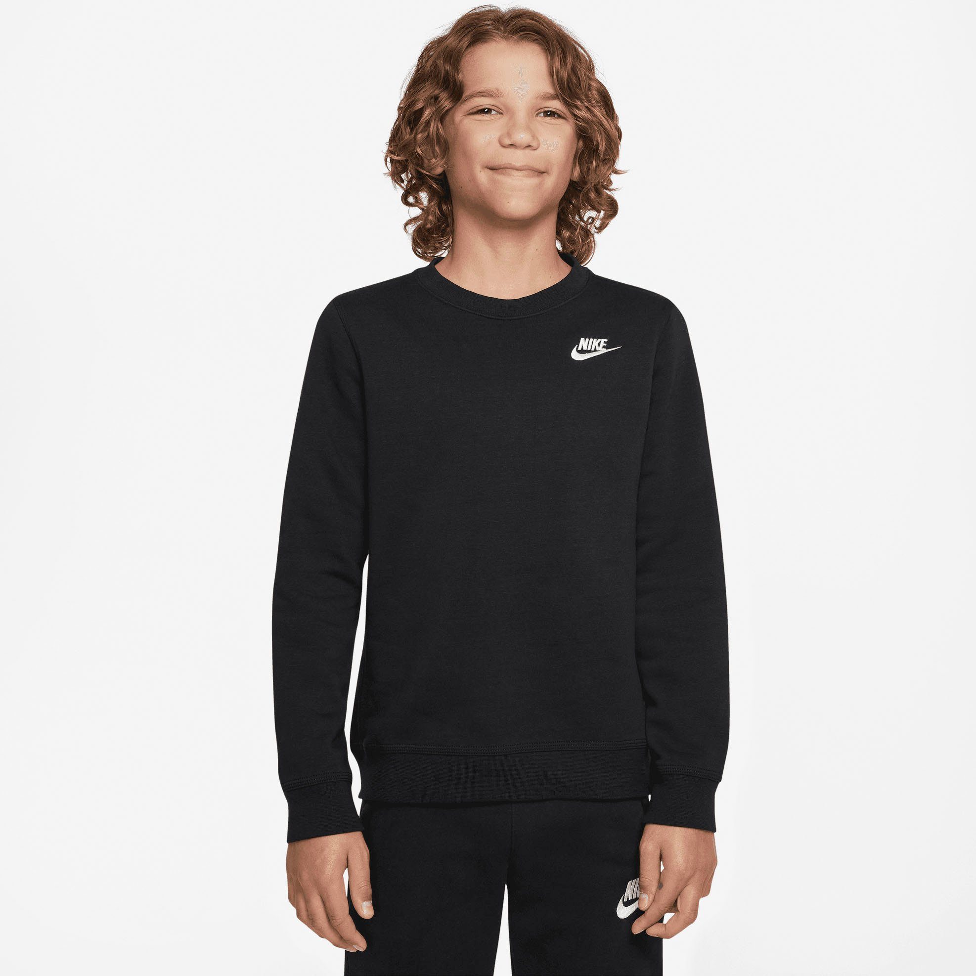 Nike Sportswear Sweatshirt Club Fleece Big Kids\' (Boys) Crew