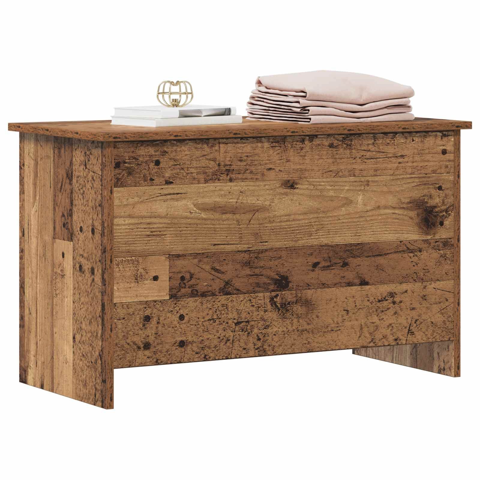 vidaXL Aufbewahrungsbox Aufbewahrungstruhe Altholz 80 x 40 x 50 cm Holzwerkstoff (1 St)