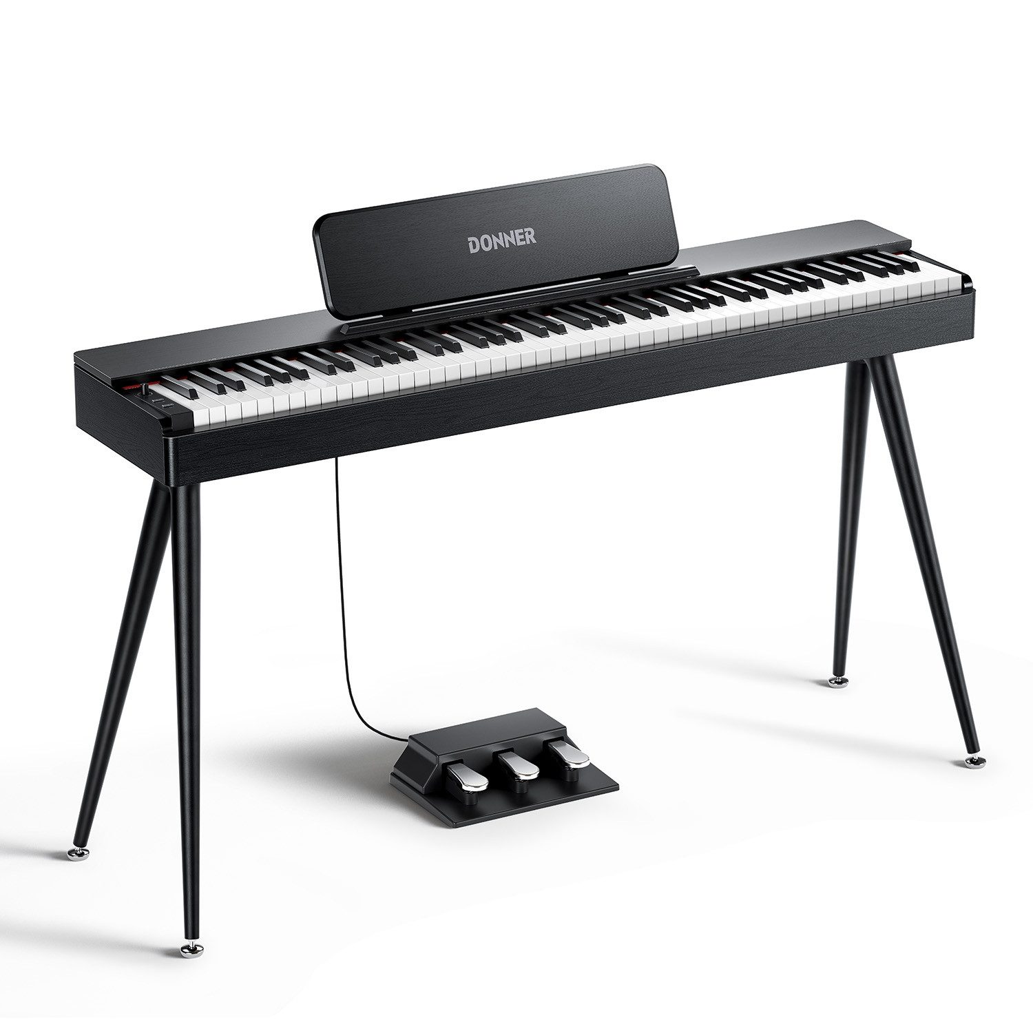 Donner Digitalpiano E-Piano 88 Tasten Hammermechanik, 256 Stimmen, für Anfänger OURA S100 (Set), Echte Berührung Starke Kompatibilität Einfaches Design Platz sparen