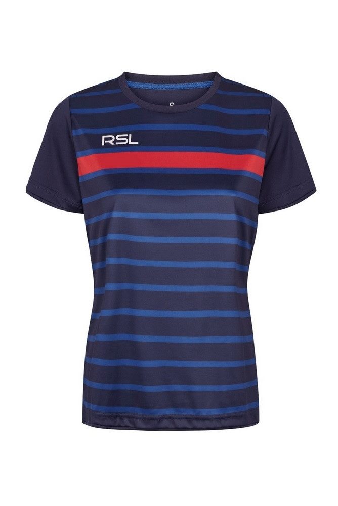 RSL T-Shirt Sport-Shirt Exo (bequeme Passform, schnelltrocknend) blau/rot Damen