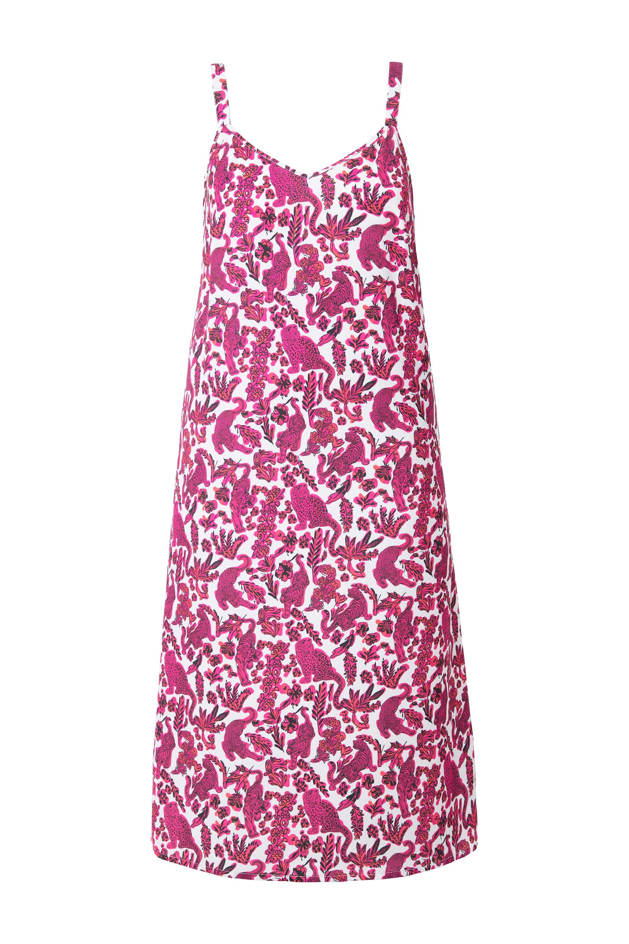 Studio Untold Maxikleid Maxikleid A-Line Satin Leo-Alloverdruck