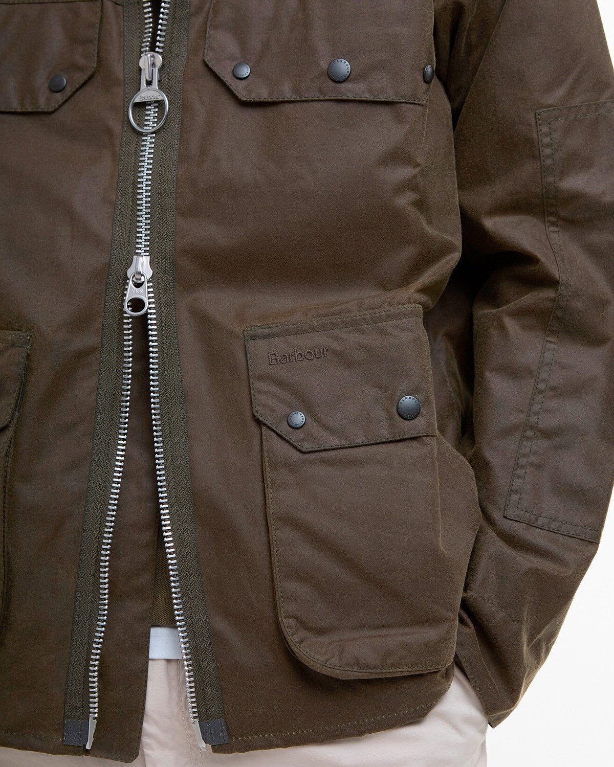 Barbour Allwetterjacke Wachsjacke Re-Engineered Short Bedale günstig online kaufen
