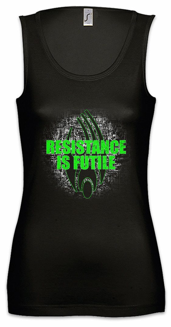 Urban Backwoods Tanktop Collective Cube Ärmelloses Damen T-Shirt Star Borg Raumschiff Science U.S.S. Trek Class Of