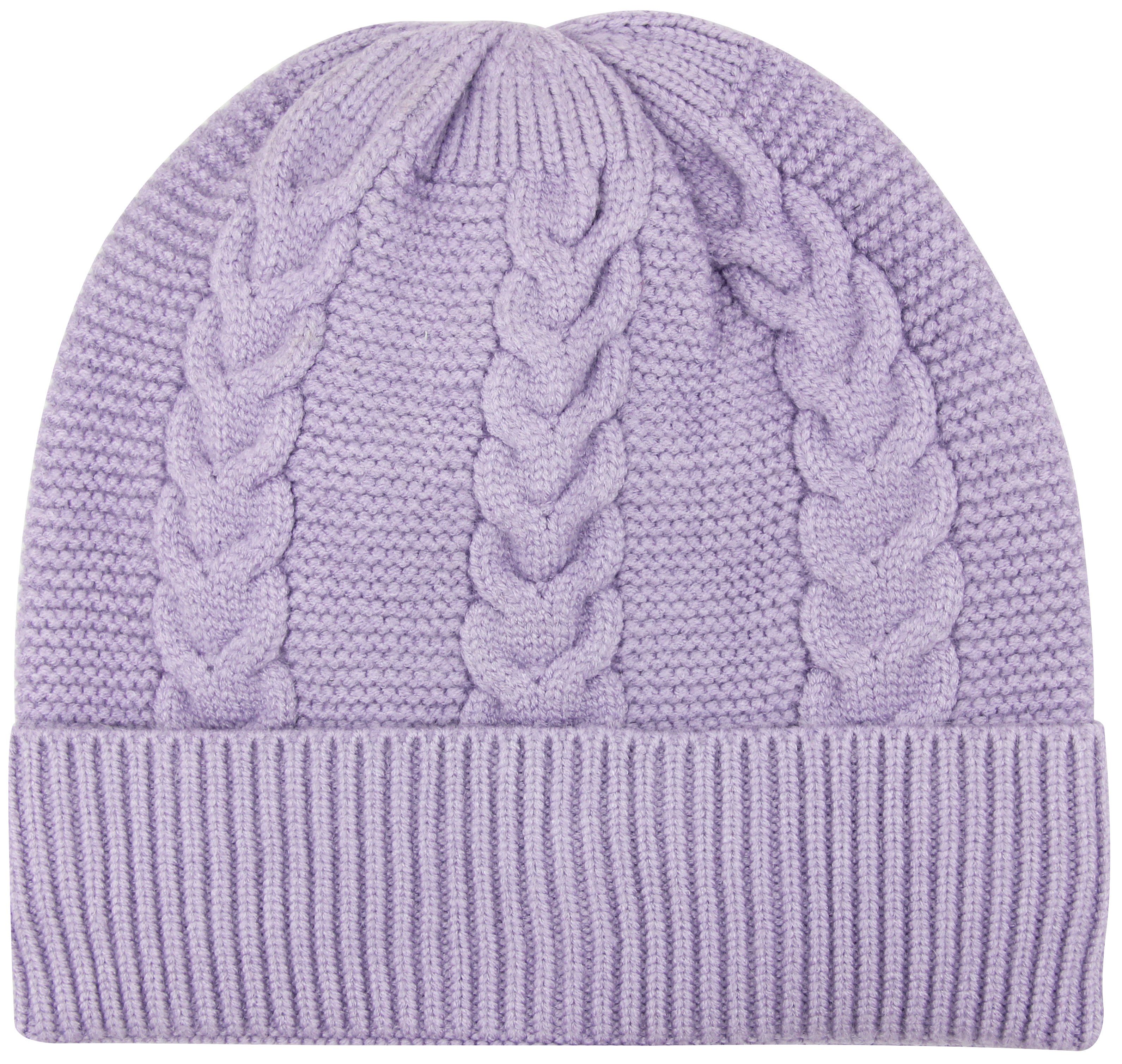 Frentree Strickmütze M2022Zopf Strickmütze, Wintermütze gefüttert mit warmem Innenfutter, One-Size