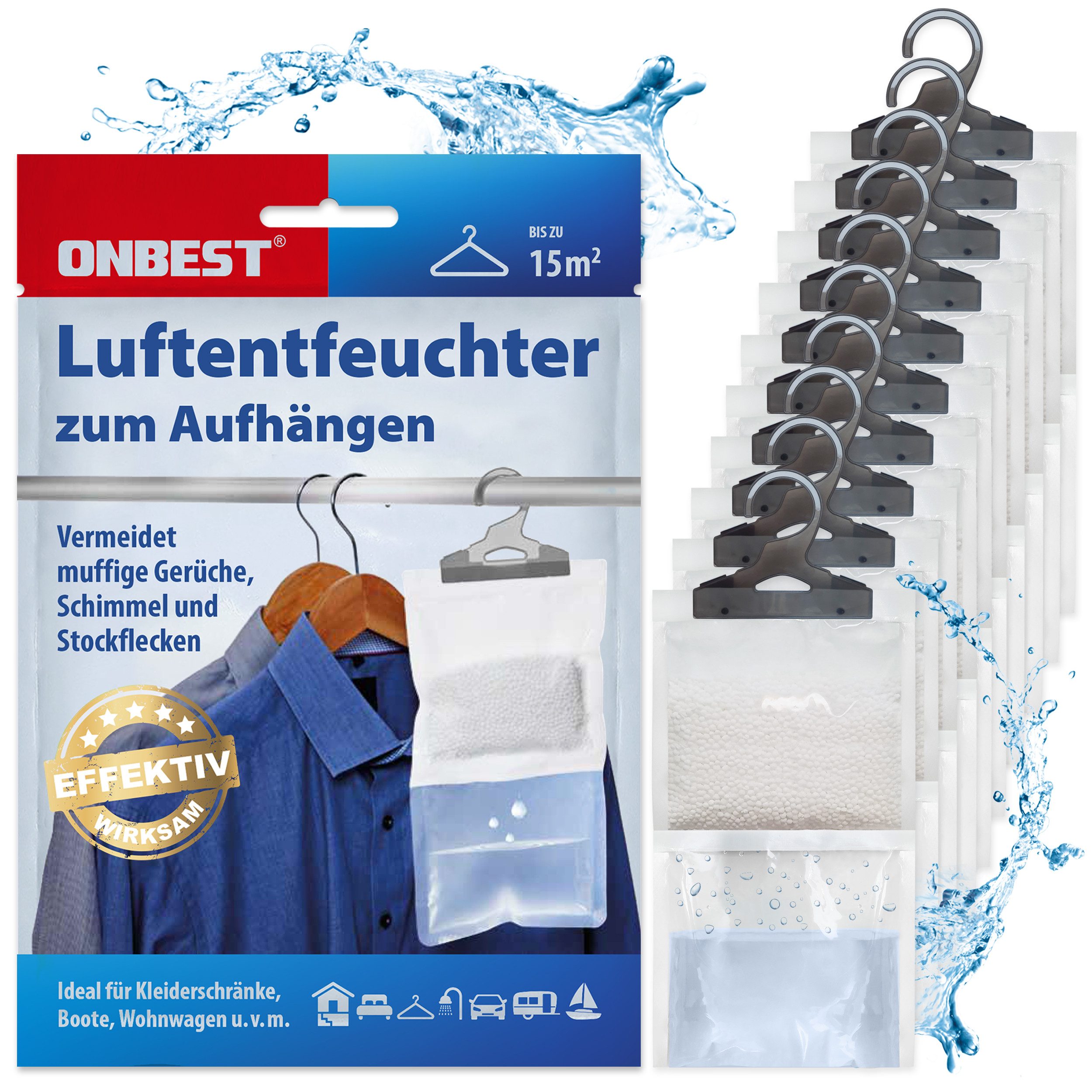 Onbest Granulat-Luftentfeuchter Set zum Aufhängen 10 günstig online kaufen