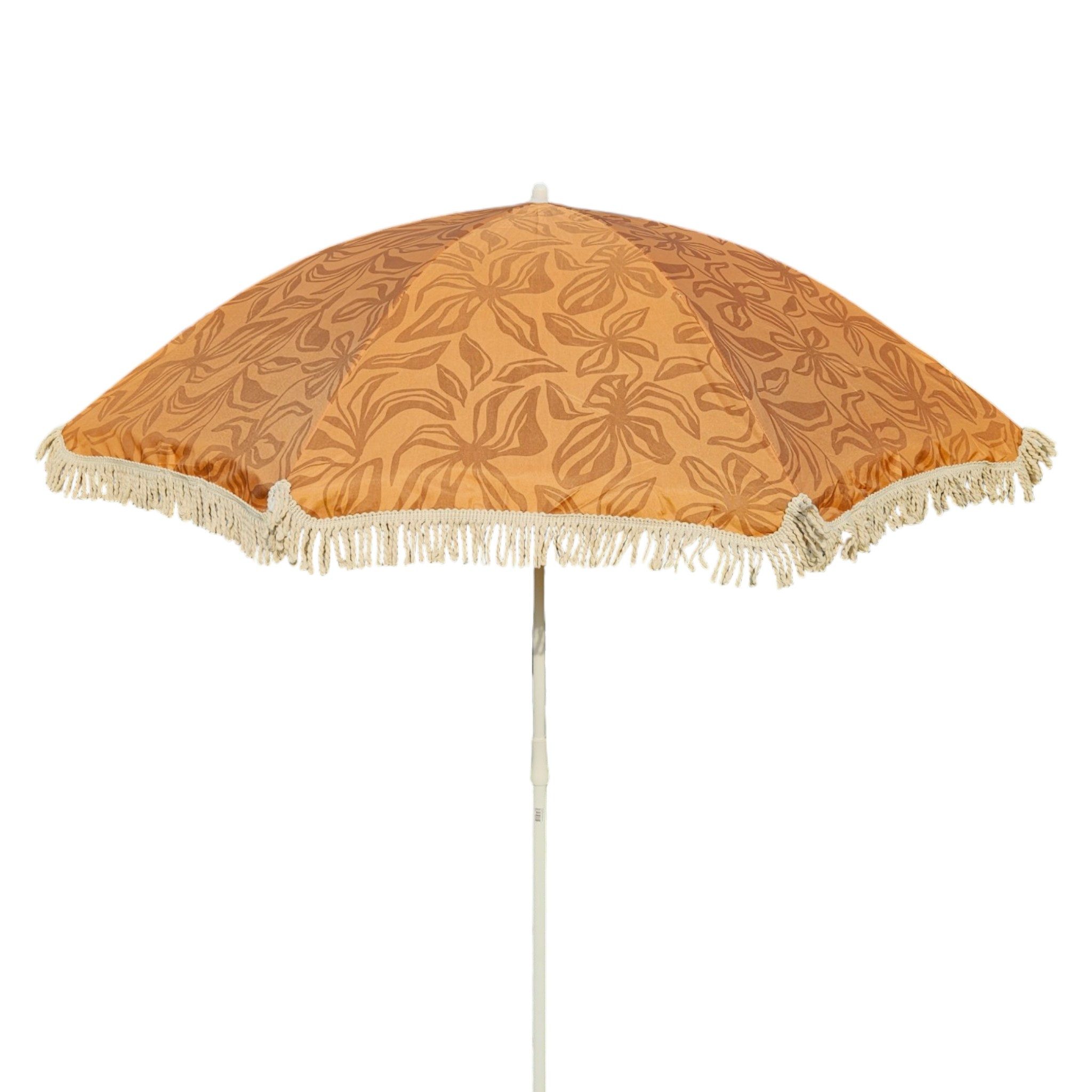 Meinposten Sonnenschirm Strandschirm Gartenschirm BOHO UV30+ Balkonschirm Fransen 150cm, abnickbar