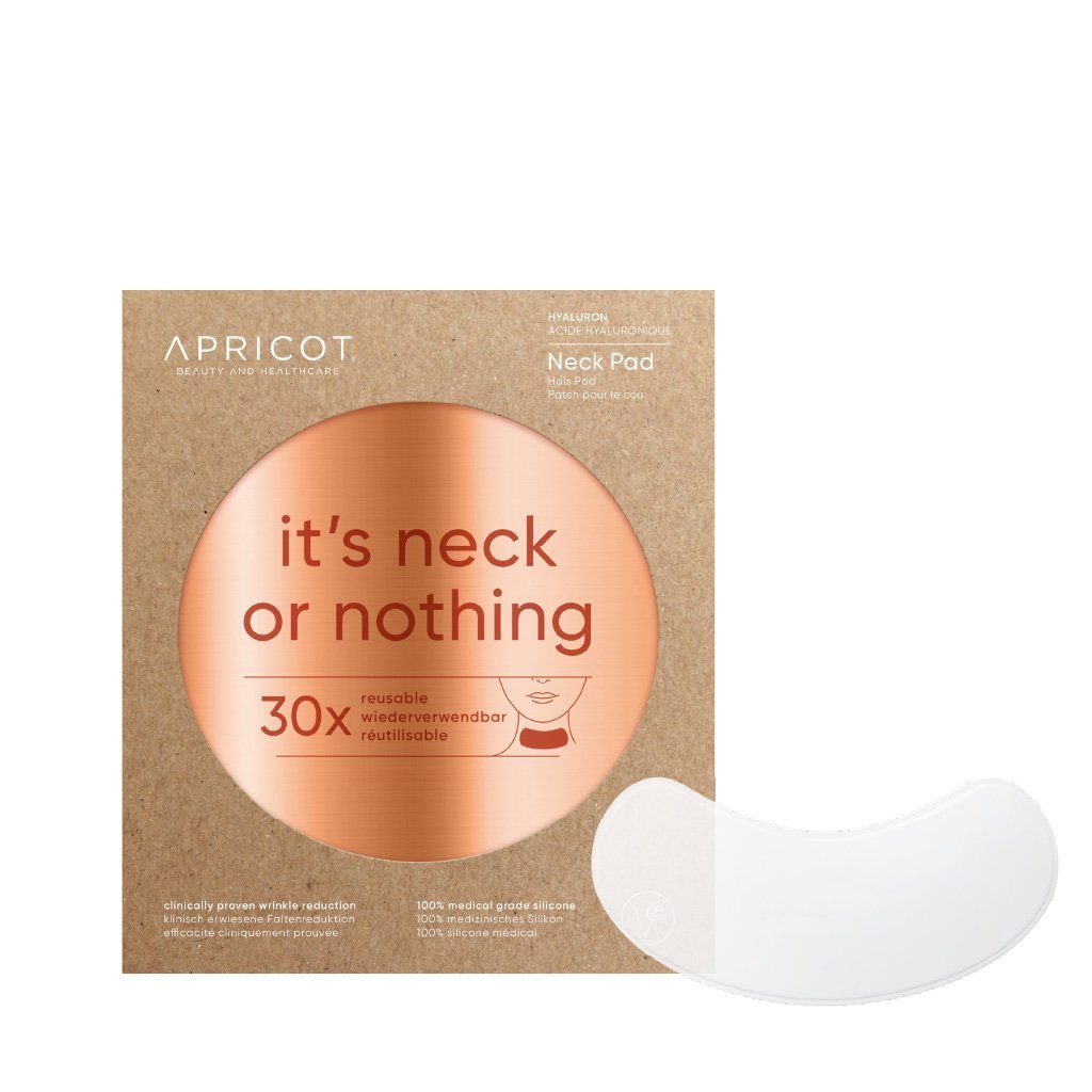 APRICOT Beauty Straffungspflege APRICOT Hals Pad, Hautpflege mit Hyaluron gegen Hals-Falten, Wiederverwendbar