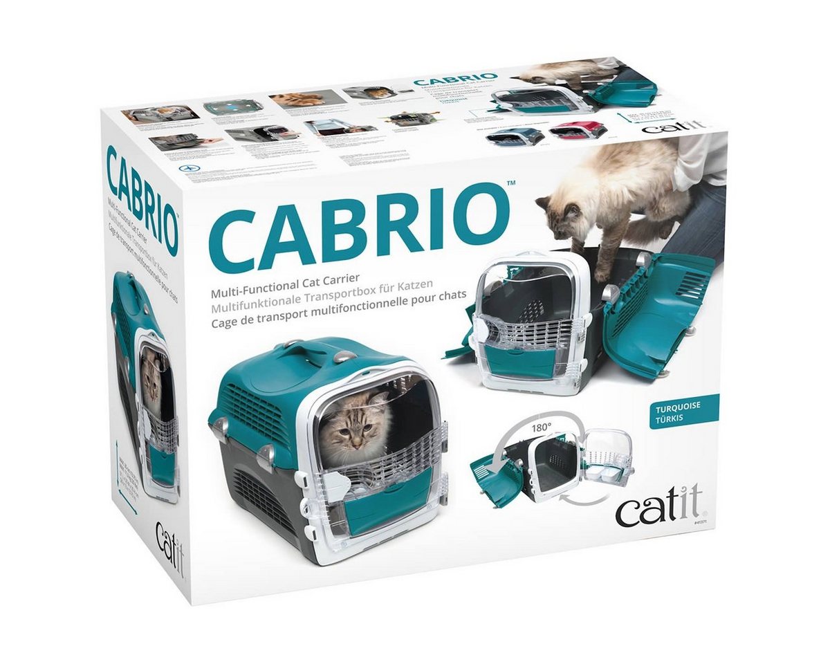 Thumbnail - Catit Tiertransportbox Cabrio Transportbox türkis/grau