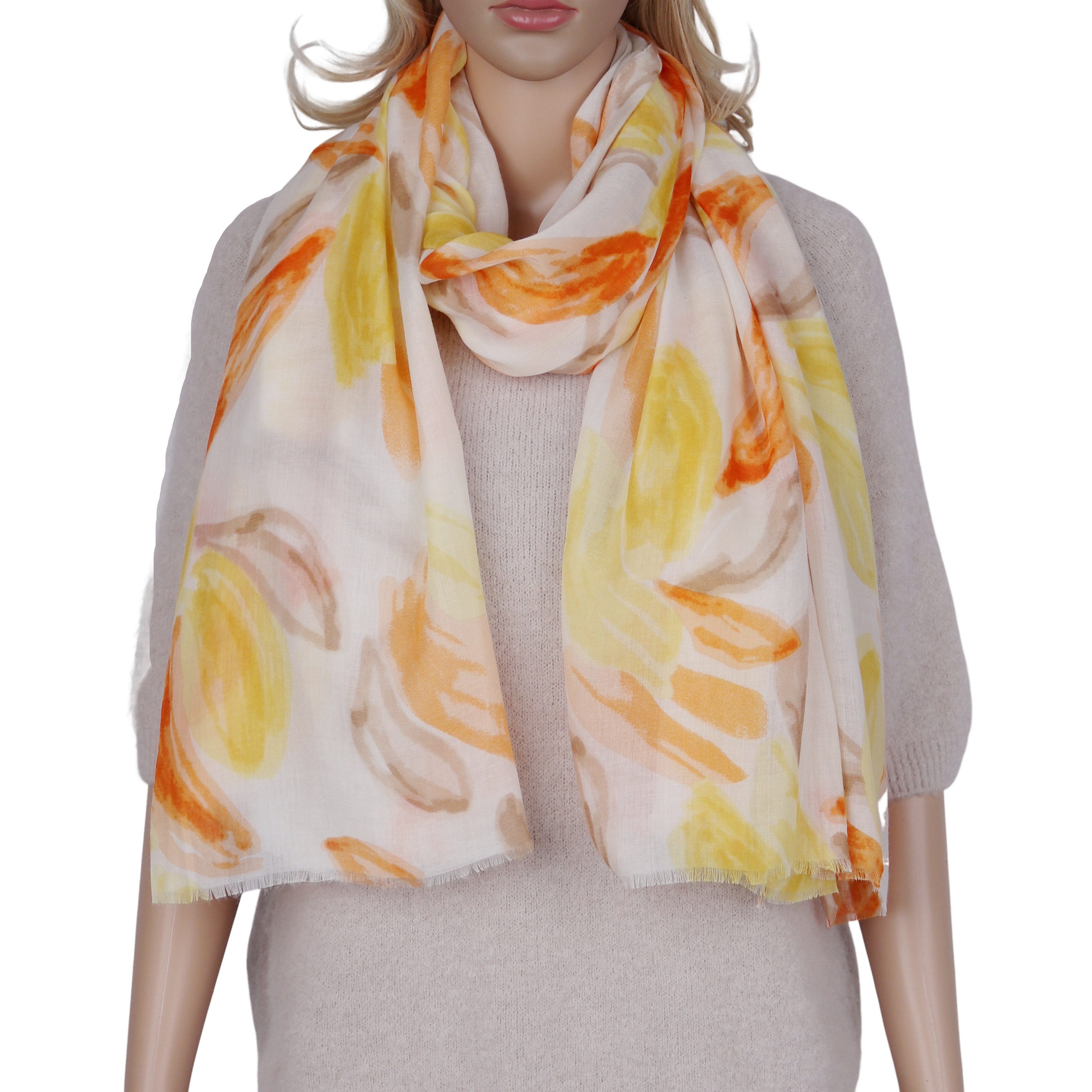 MIRROSI Modeschal Weicher & Leicht Großes Schal, ca.90x180cm, Muster Print, (50% Viskose; 50% Baumwolle mit atemberaubenden Prints, Neue Kollektion Frühling/Sommer 2026), Damen Halstuch Stola ideal für Frühling, Sommer und Herbst
