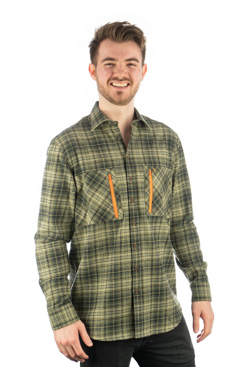 Tom Collins Outdoorhemd Grihol Herren Langarmhemd mit Stickerei auf der Brusttasche