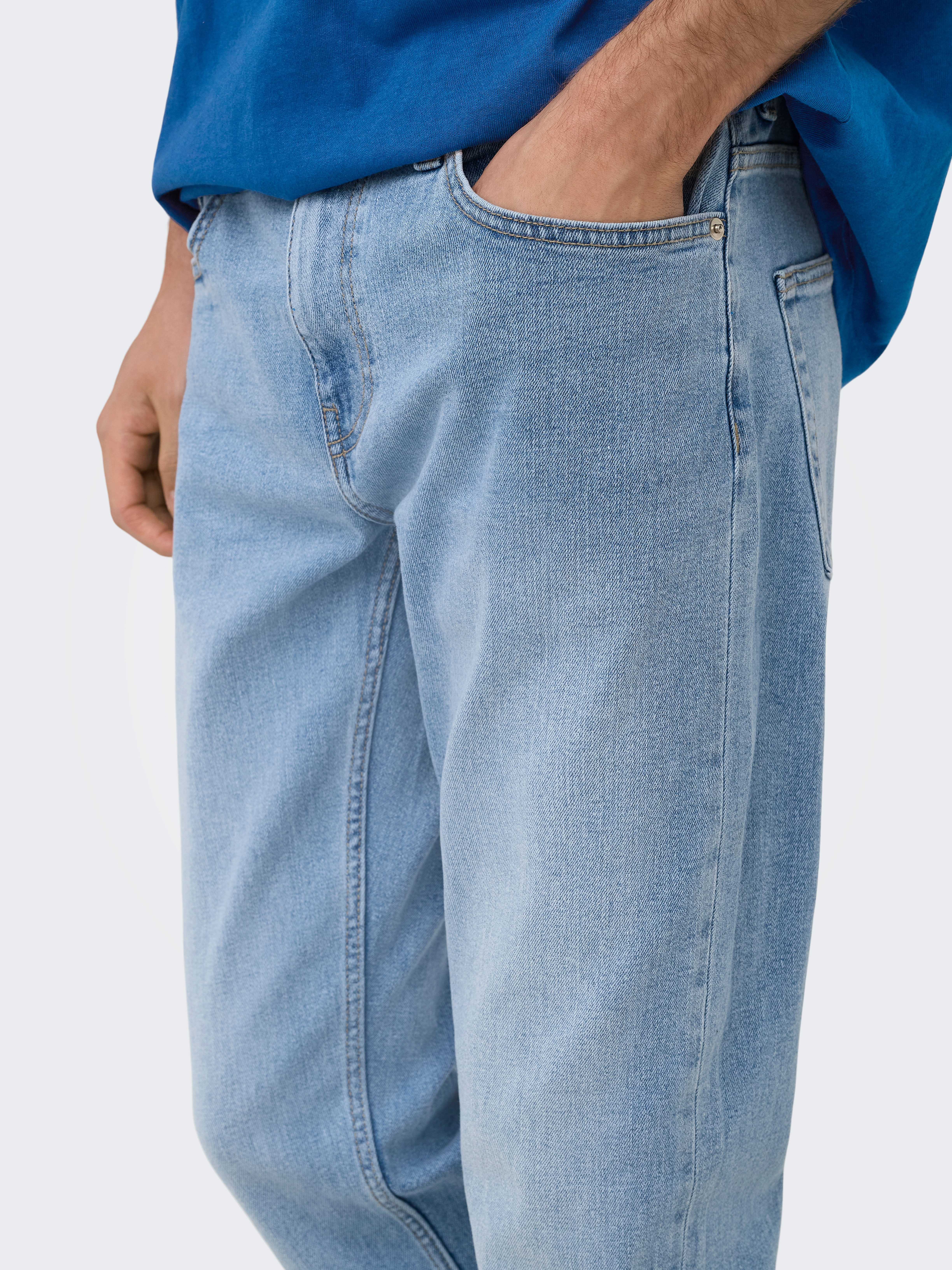 ONLY & SONS Regular-fit-Jeans ONSWEFT REG 7900 EY BOX JEANS NOOS Baumwollmischung, regular fit – Bild 3 von 5