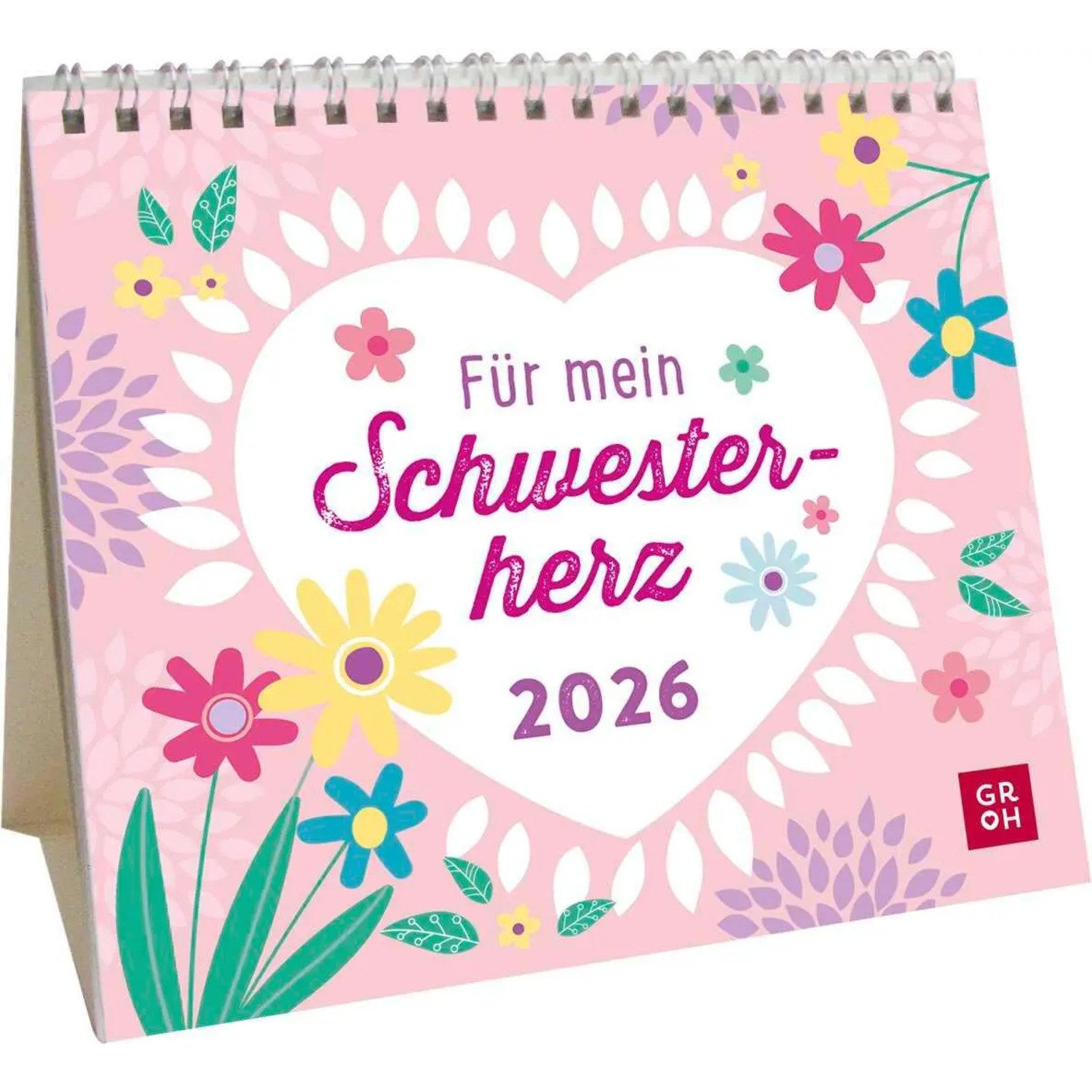 groh Verlag Monatskalender Mini-Kalender 2026: Für mein Schwesterherz