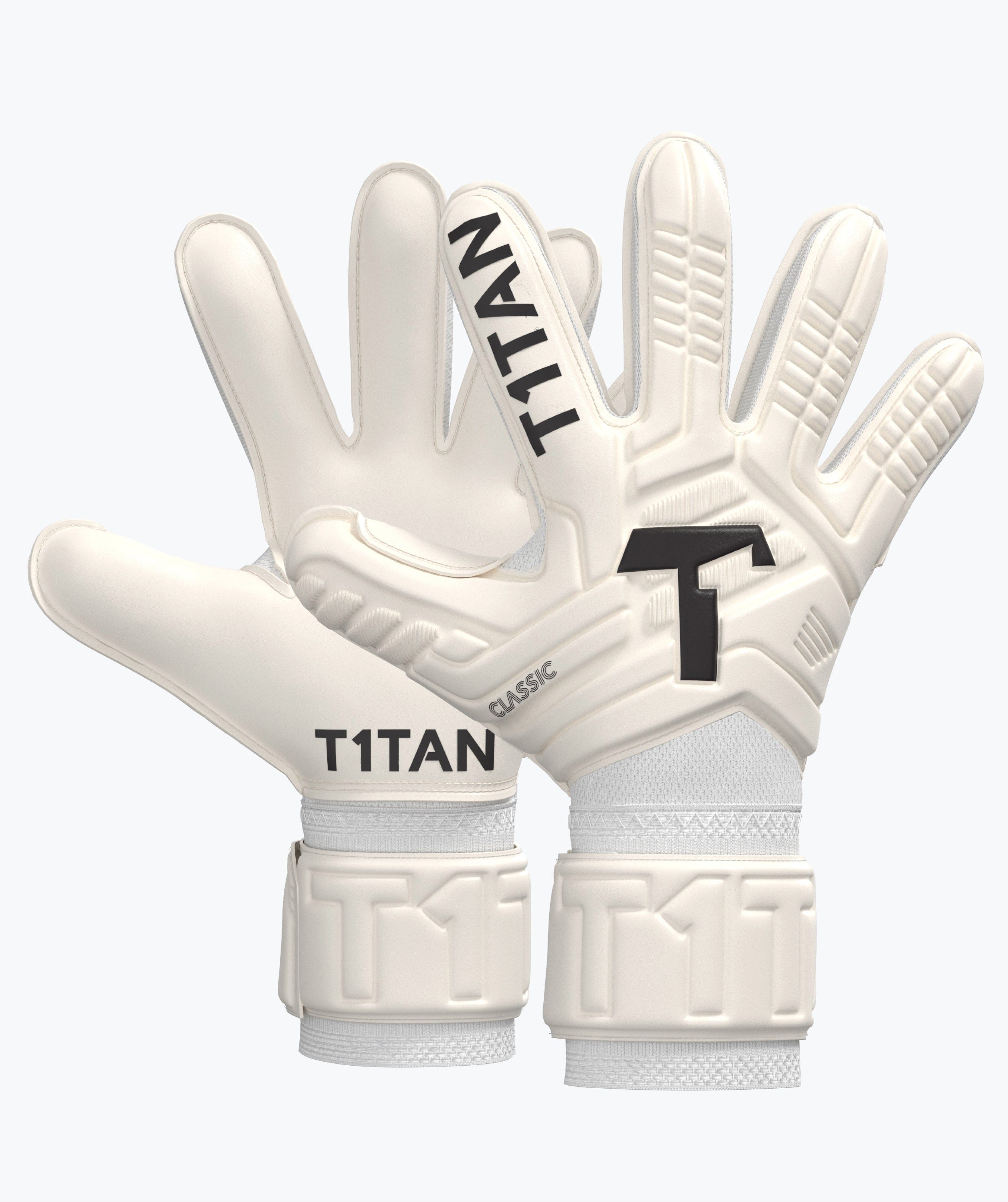 T1TAN Torwarthandschuhe Kinder Classic White-Out