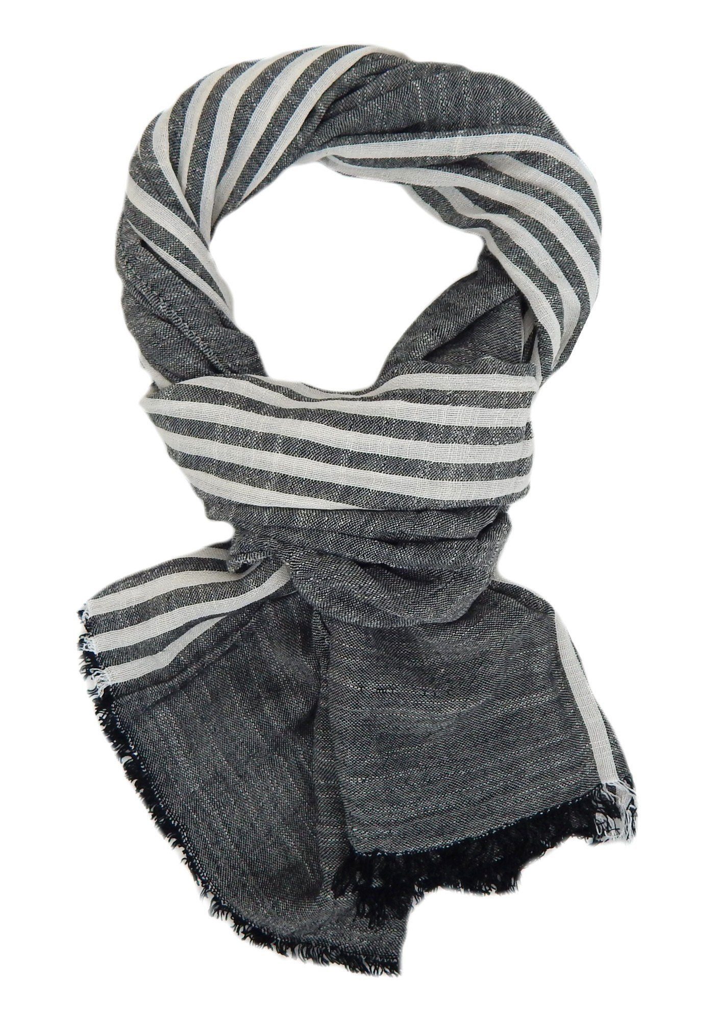 Ella Jonte Modeschal, leichter Herrenschal gestreift Baumwolle günstig online kaufen