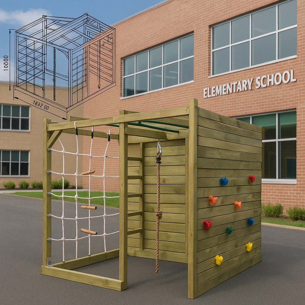 bv-vertrieb Kletterwand Spielplatz Kletterturm Spielturm Kletterwand mit Hängeleiter