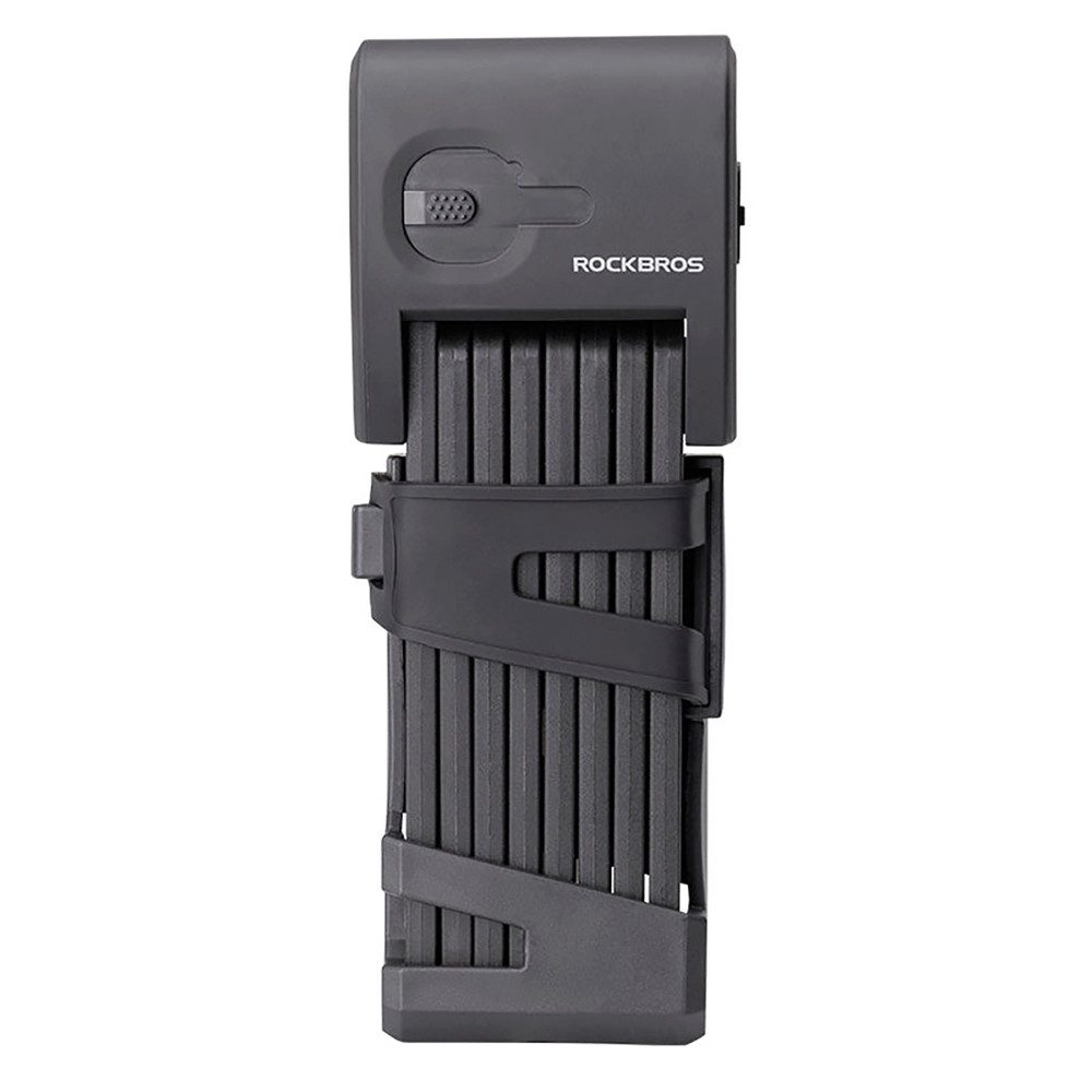 ROCKBROS Faltschloss Fahrradschloss Fingerabdruckschloss Gliederschloss (Spar-Set, 1-tlg., 90 cm faltbar), Fingerabdruck, Bluetooth-App, Schlüssel, Manganstahl