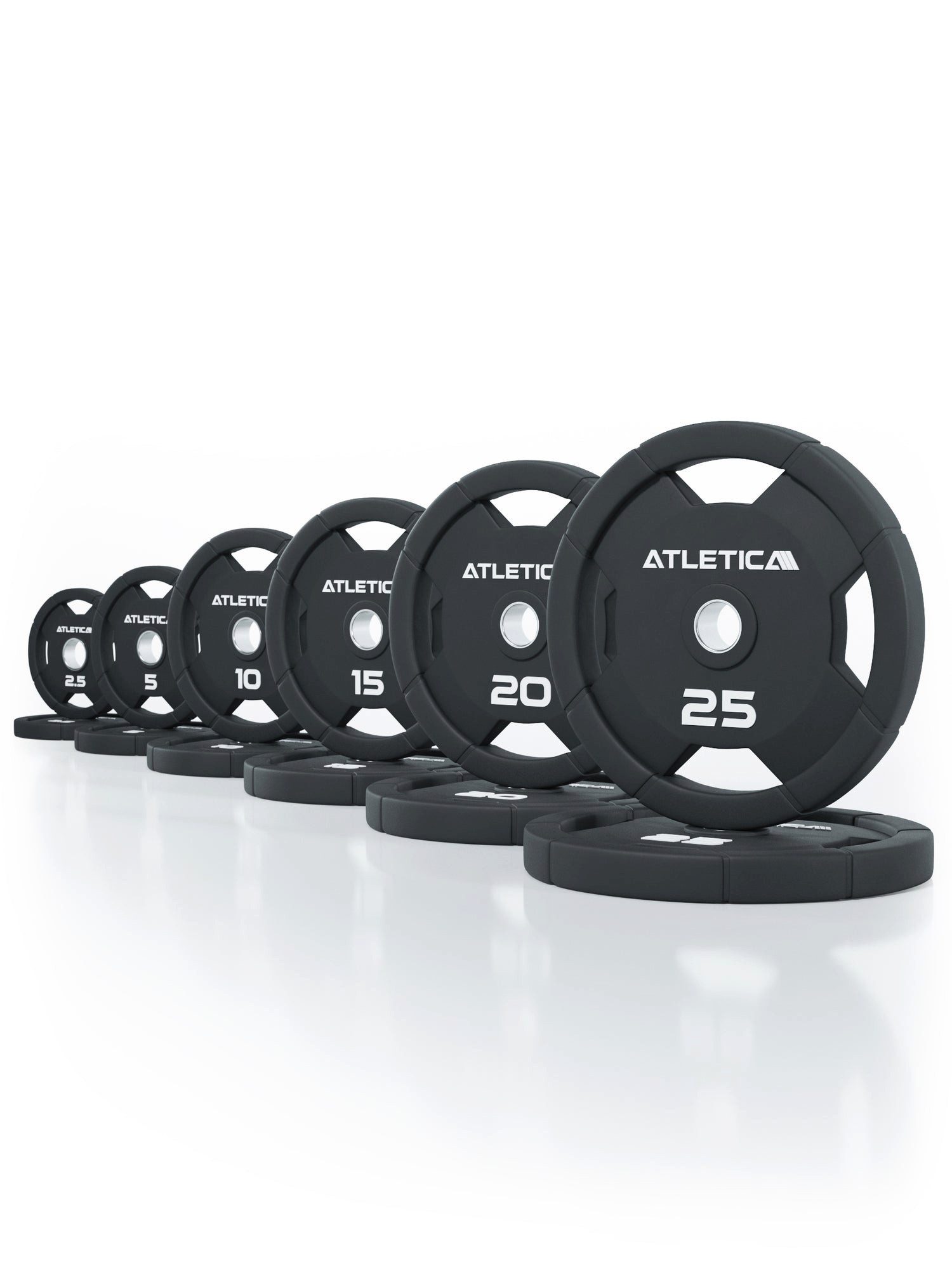 Hantelscheiben 4H Rubber Plates, 155kg Set, Gummierte Hantelscheiben
