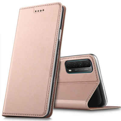 CoolGadget Handyhülle Magnet Case Handy Tasche für Huawei P Smart 2021 6,67 Zoll, Hülle Klapphülle Ultra Slim Flip Cover für P Smart (2021) Schutzhülle