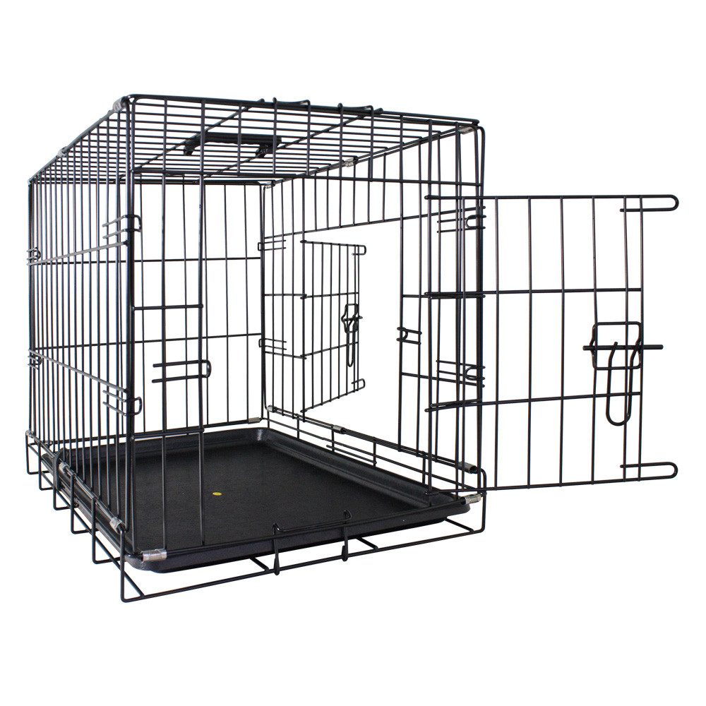 Petigi Tiertransportbox Hundekäfig Faltbar Käfig Transportkäfig Hundebox Tierkäfig Drahtkäfig