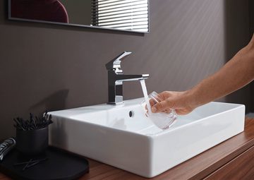 hansgrohe Waschtischarmatur Metropol 10cm, mit Hebelgriff für Handwaschbecken mit Push-Open Ablauf