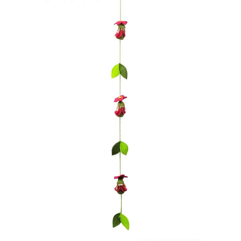HTI-Living Dekoobjekt Dekogirlande Blumenkinder (Stück, 1 St., 1 Girlande Farbe nicht wählbar), Filzdekoration Blumendekoration