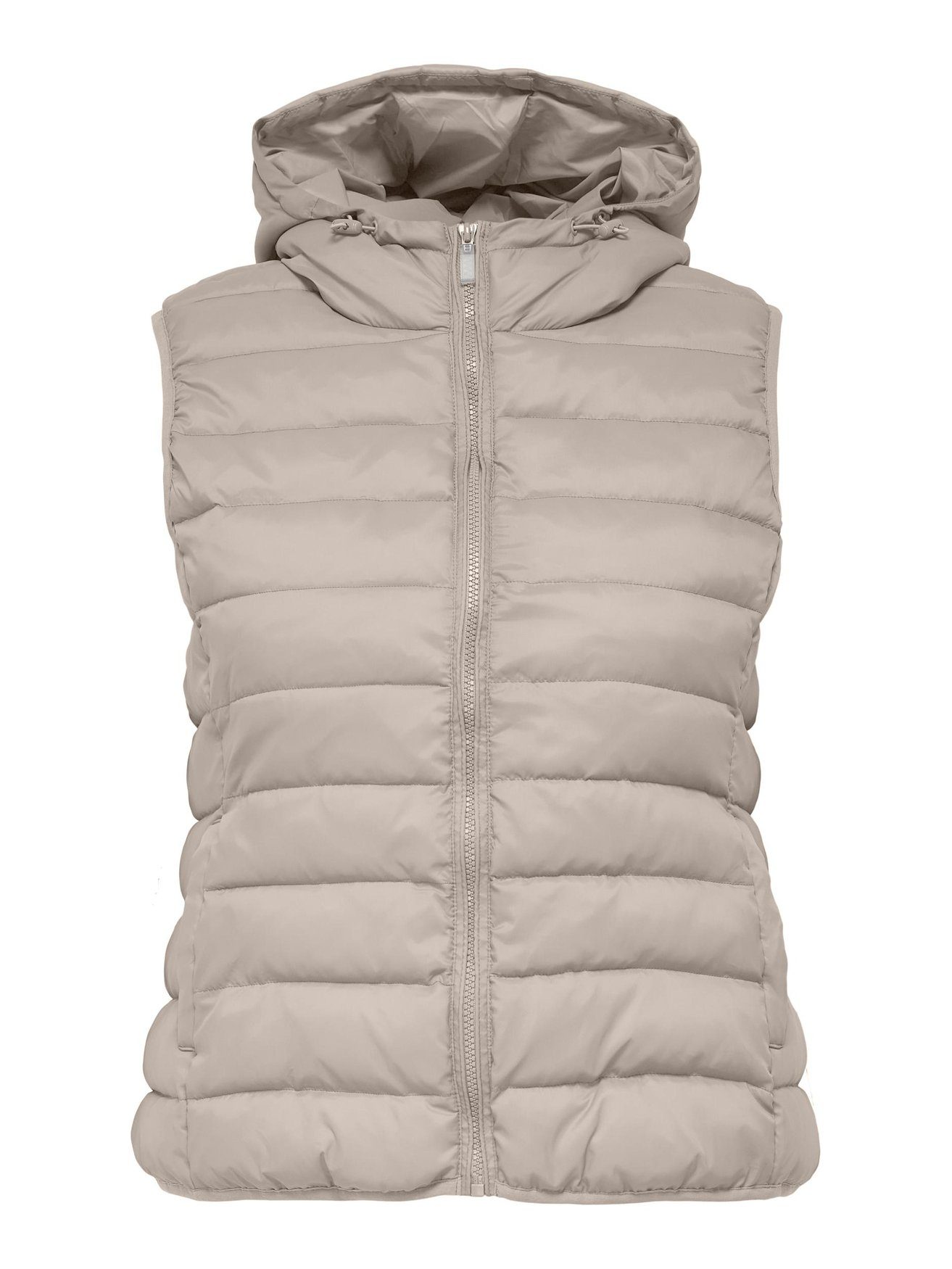 ONLY CARMAKOMA Steppweste Wattierte Puffer Stepp Weste Übergrößen CARNEW 5687 in Beige