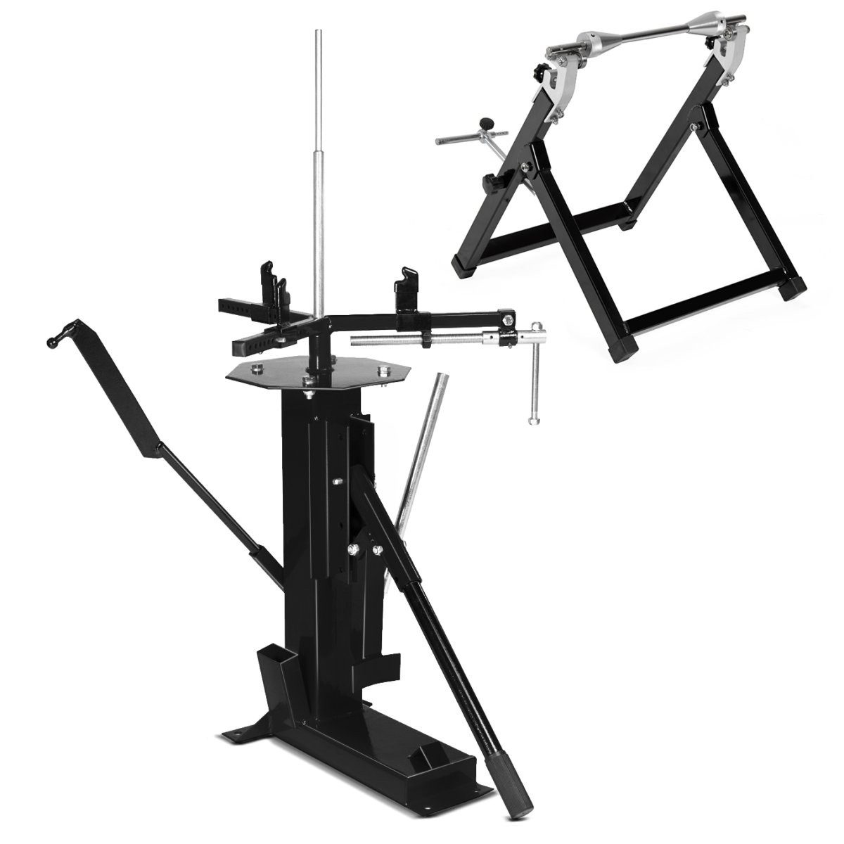 ConStands Reifenmontagemaschine Reifenmontiergerät 12-21" Set + Wuchtbock XL9 schwarz