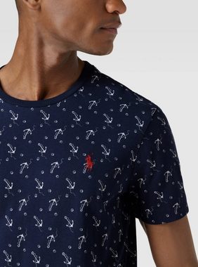 Ralph Lauren T-Shirt Polo Ralph Lauren All-Over Pattern Navy T-Shirt Shirt Custom Slim Fit