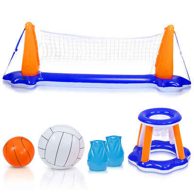 Clanmacy Badespielzeug Pool Volleyball Basketball aufblasbares Wasserbälle Wasserspaß outdoor (8-tlg)