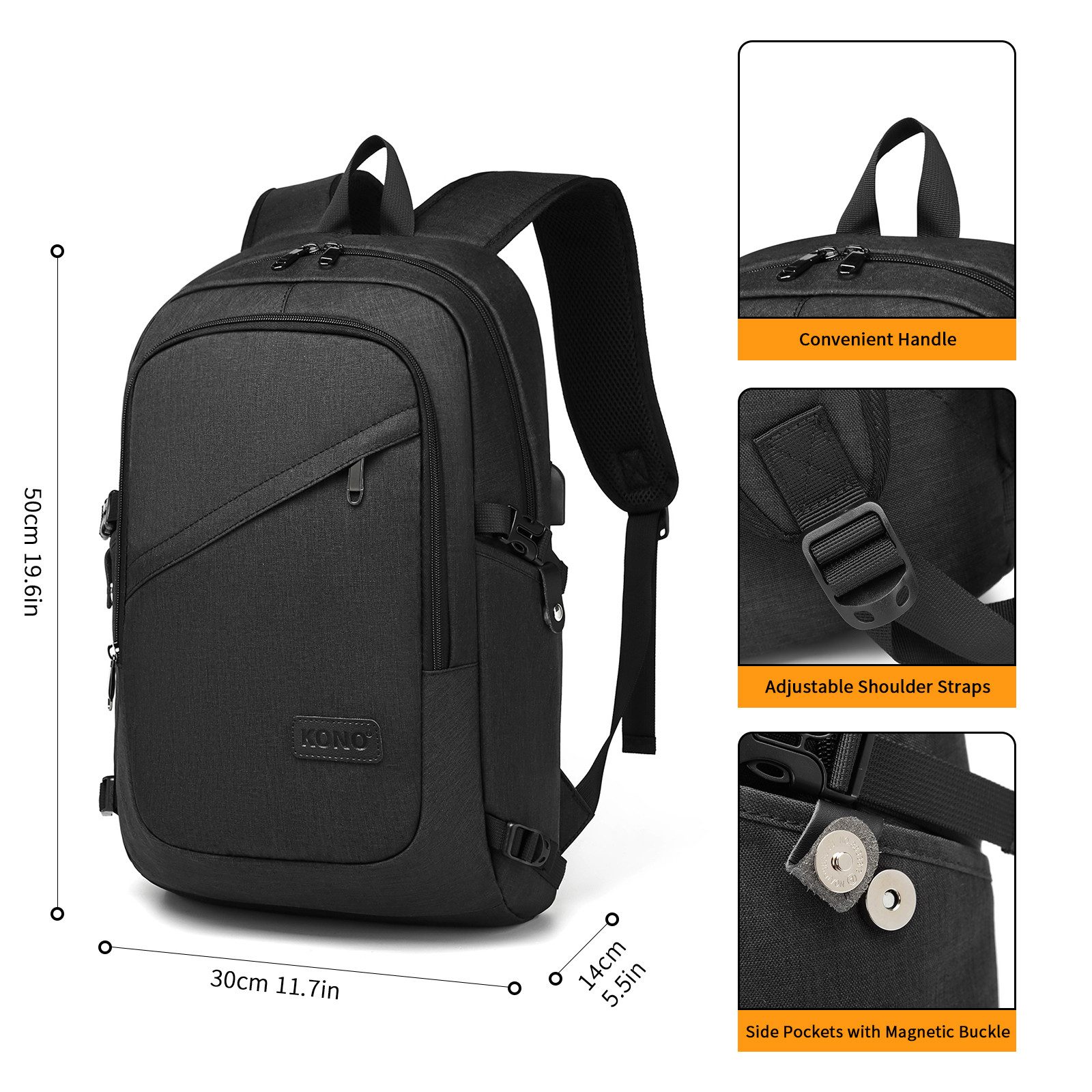 KONO Laptoprucksack Diebstahlsicherung Reisen Geschäft Arbeiten günstig online kaufen