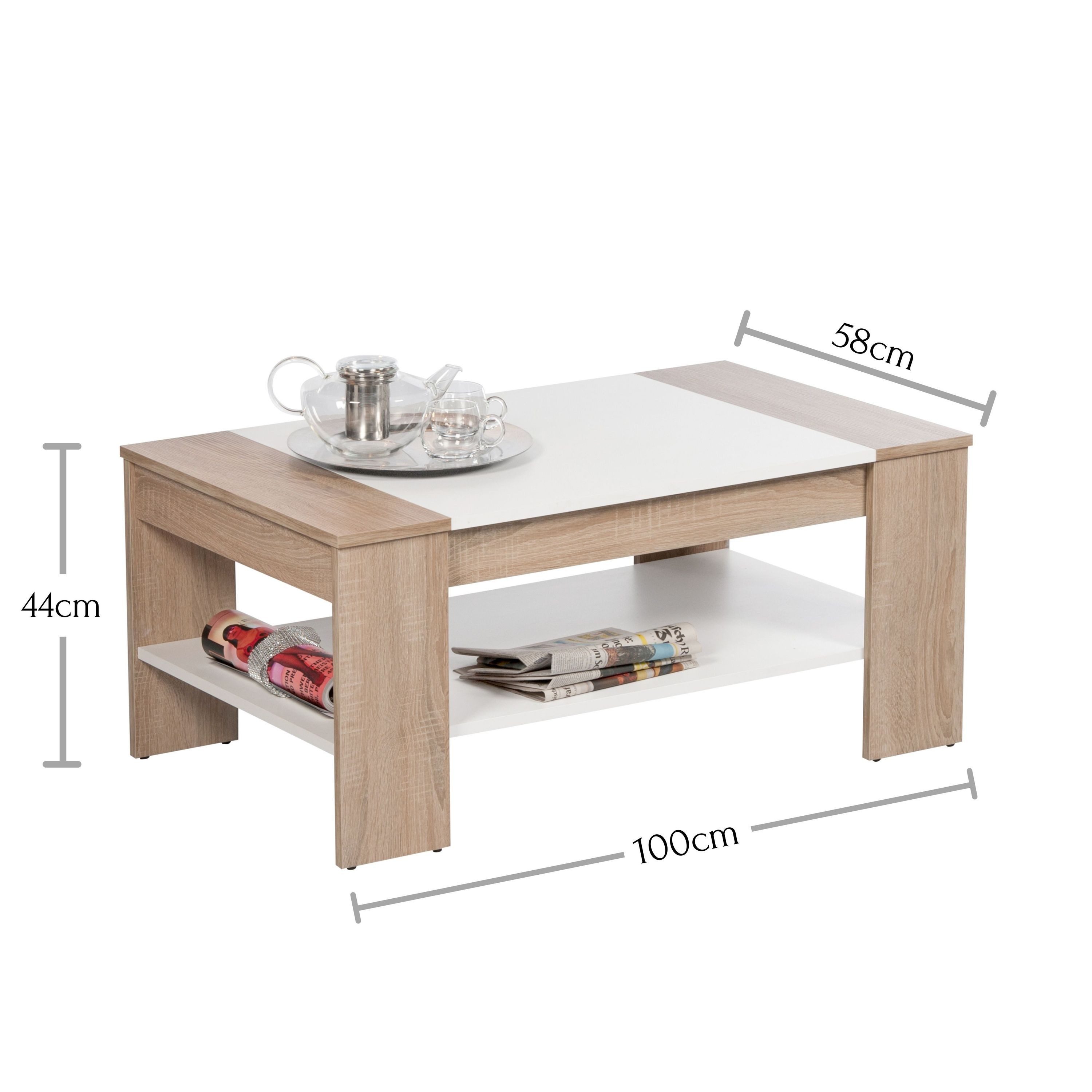Aileenstore Couchtisch FIN, Sofatisch, Beisteltisch, Breite 100 cm