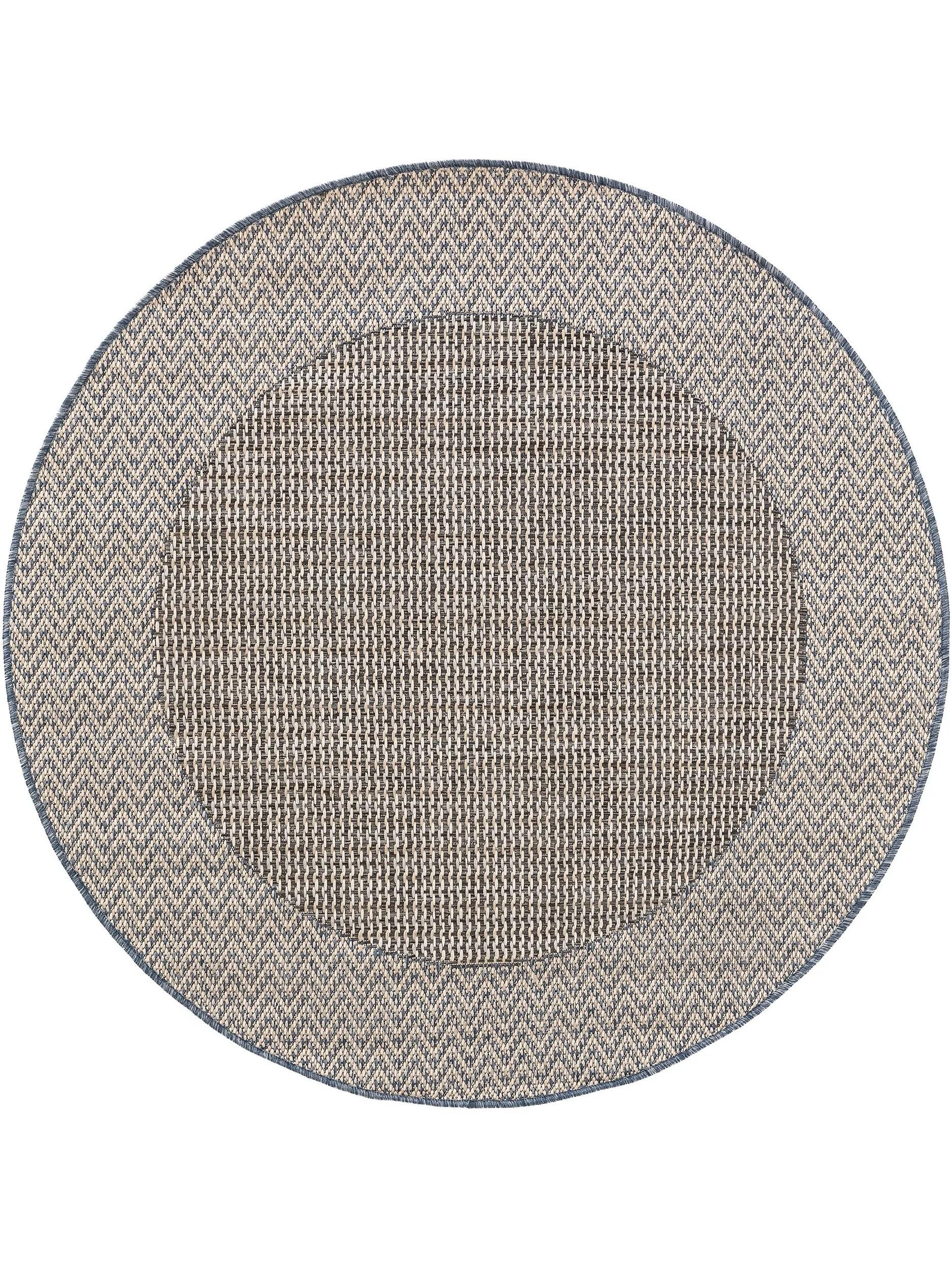 benuta Outdoorteppich River, rund, Höhe: 5 mm, Kunstfaser, Berber, Ethno-Style, Wohnzimmer