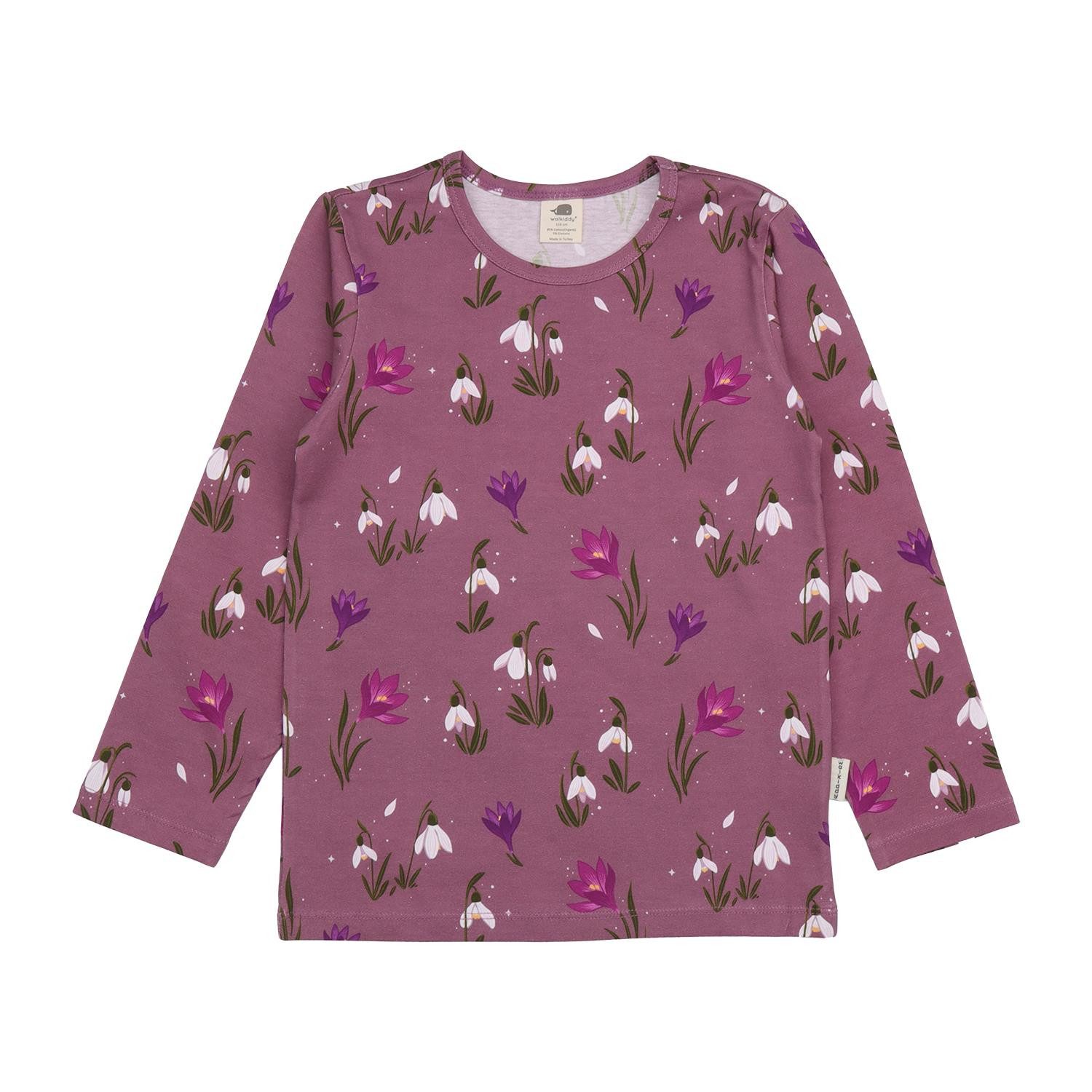 Walkiddy Langarmshirt Walkiddy mit Schneeglöckhen aus Bio Baumwolle Bio Baumwolle,GOTS,Kinderbekleidung,nachhaltige Klamotten,Langarm