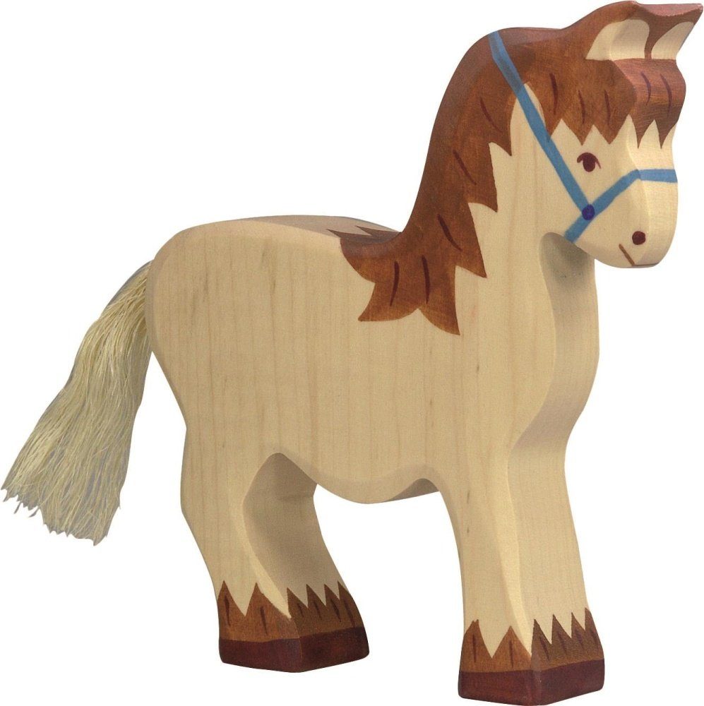 Holztiger Tierfigur HOLZTIGER Zugpferd aus Holz | Tierfiguren